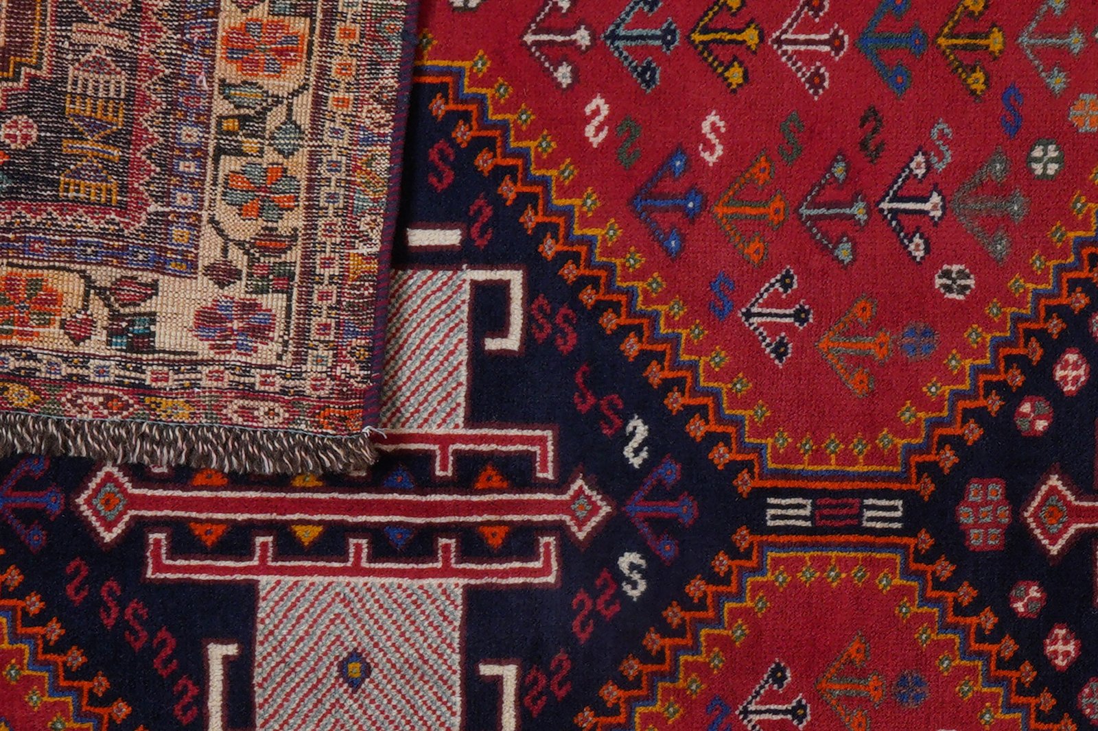 Gashgai — Hand-knotted, 152x244 cm, Red, 100% Virgin Wool | View 8