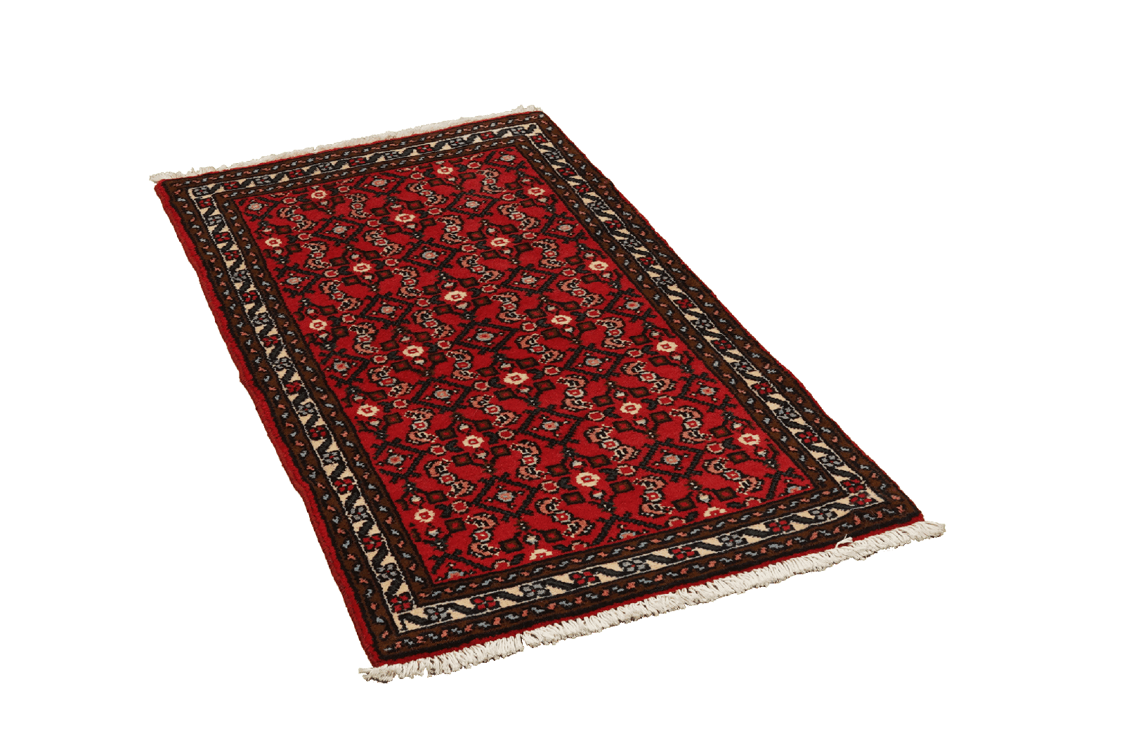 Hosseinabad — Hand-knotted, 65x119 cm, Red, 100% Virgin Wool | View 5