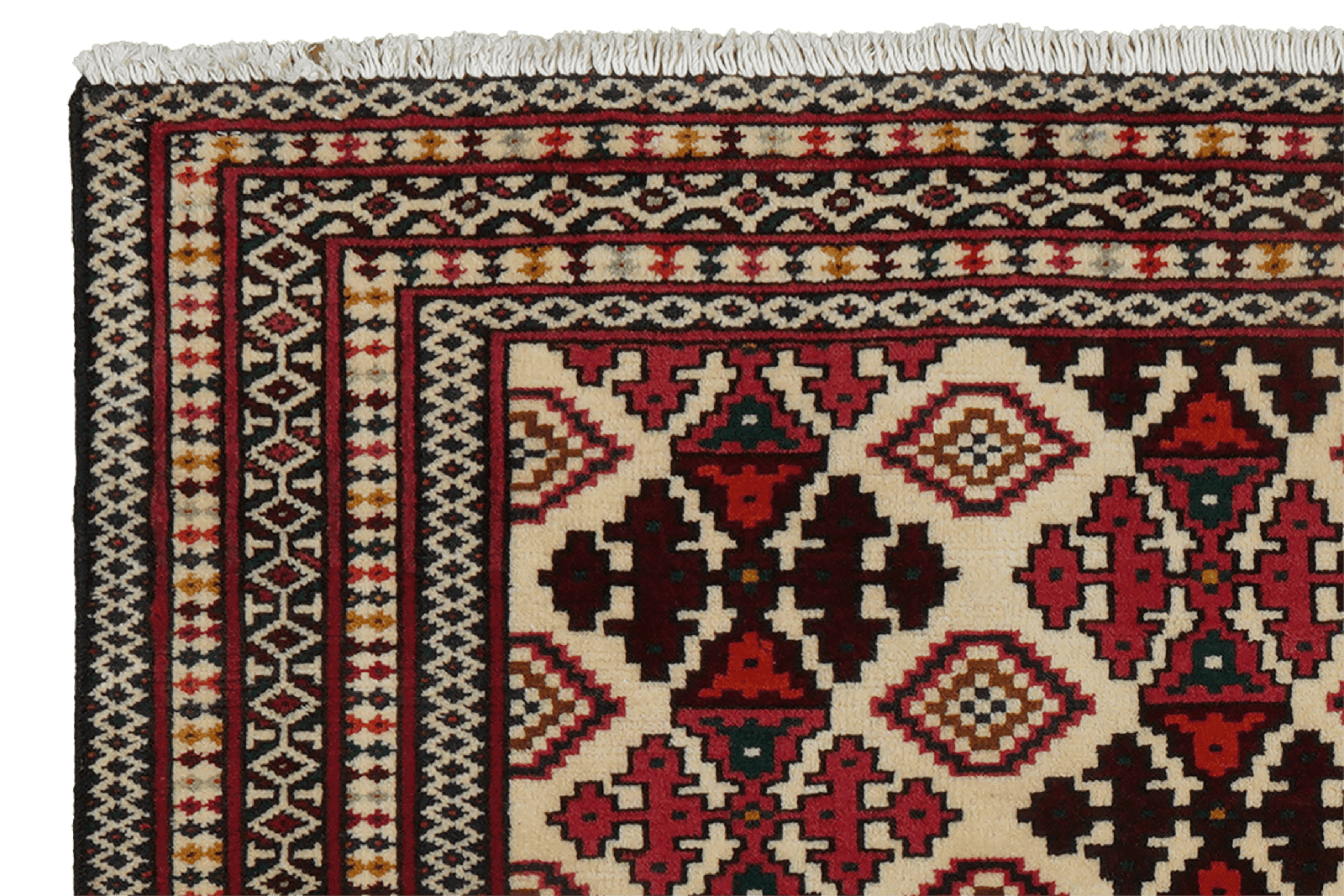 Belutch — Hand-knotted, 106x57 cm, Beige, 100% Virgin Wool | View 3