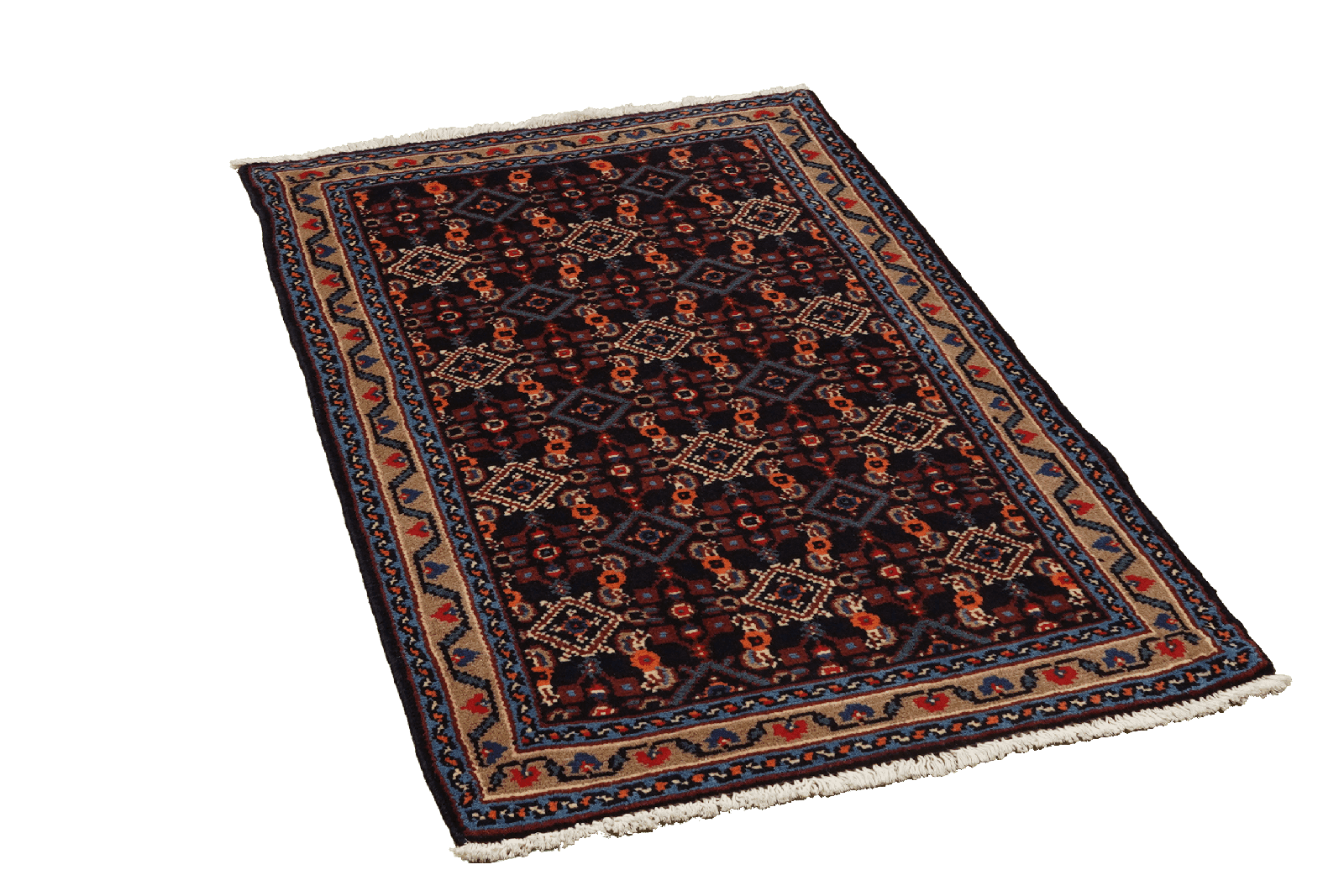 Hosseinabad — Hand-knotted, 75x120 cm, Blue, 100% Virgin Wool | View 4