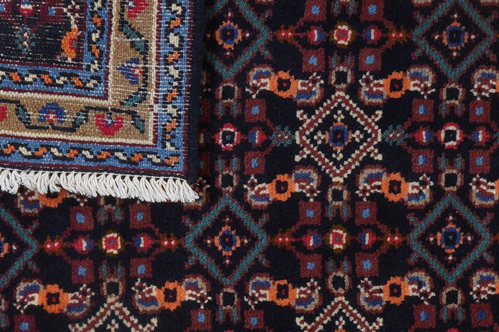 Hosseinabad — Hand-knotted, 75x120 cm, Blue, 100% Virgin Wool | View 7