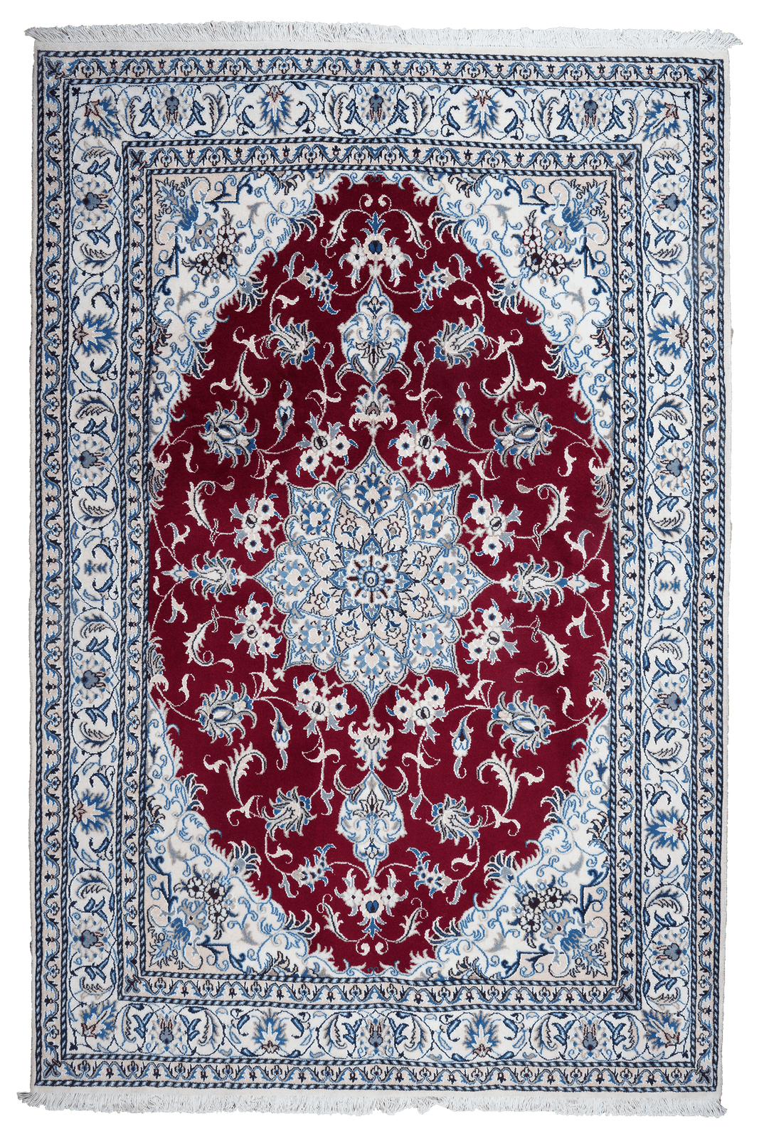 Nain 12La — Hand-knotted, 163x246 cm, Red, 100% Virgin Wool | Main view