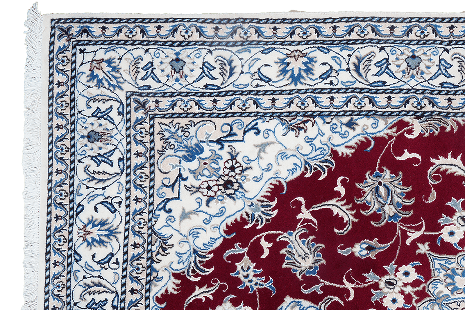 Nain 12La — Hand-knotted, 163x246 cm, Red, 100% Virgin Wool | View 3