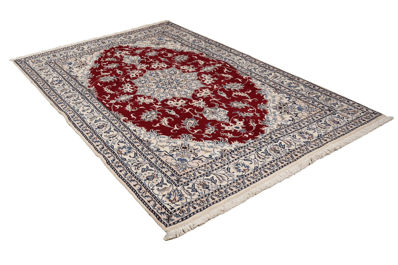 Nain 12La — Hand-knotted, 163x246 cm, Red, 100% Virgin Wool | View 4