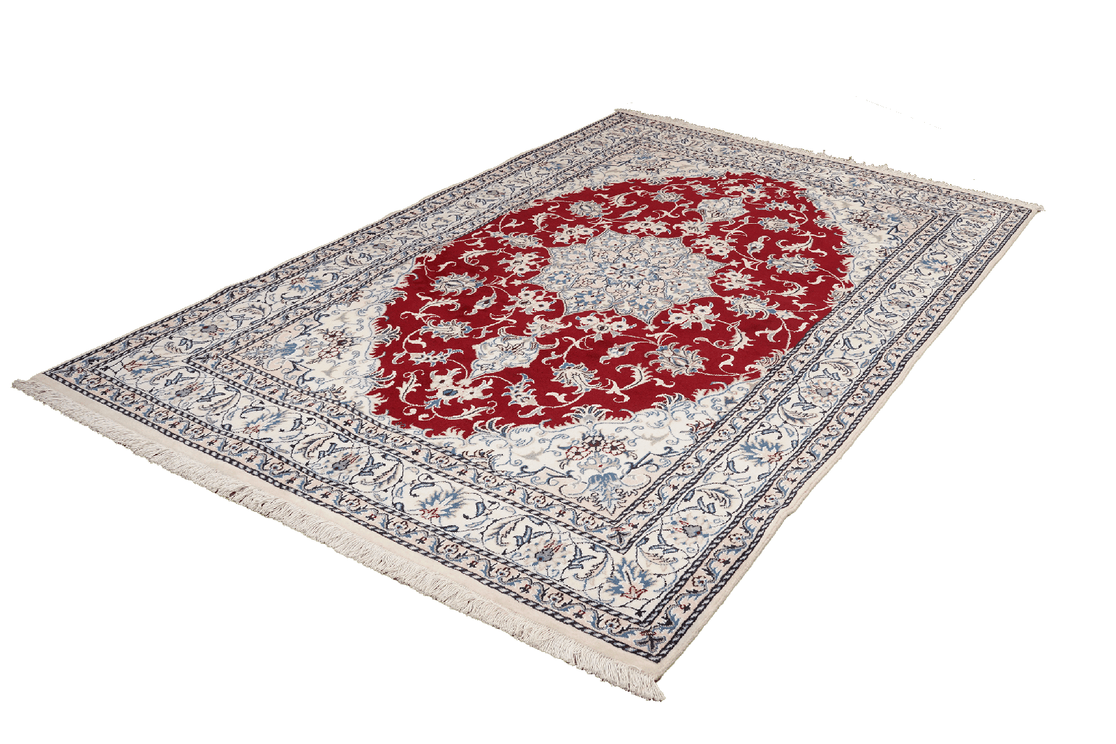 Nain 12La — Hand-knotted, 163x246 cm, Red, 100% Virgin Wool | View 5