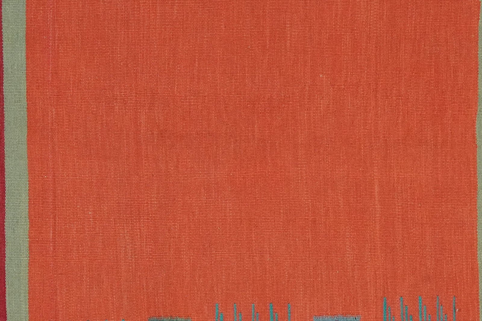 Kelim Gashgai — Handmade, 127x151 cm, Red, 100% Virgin Wool | View 4