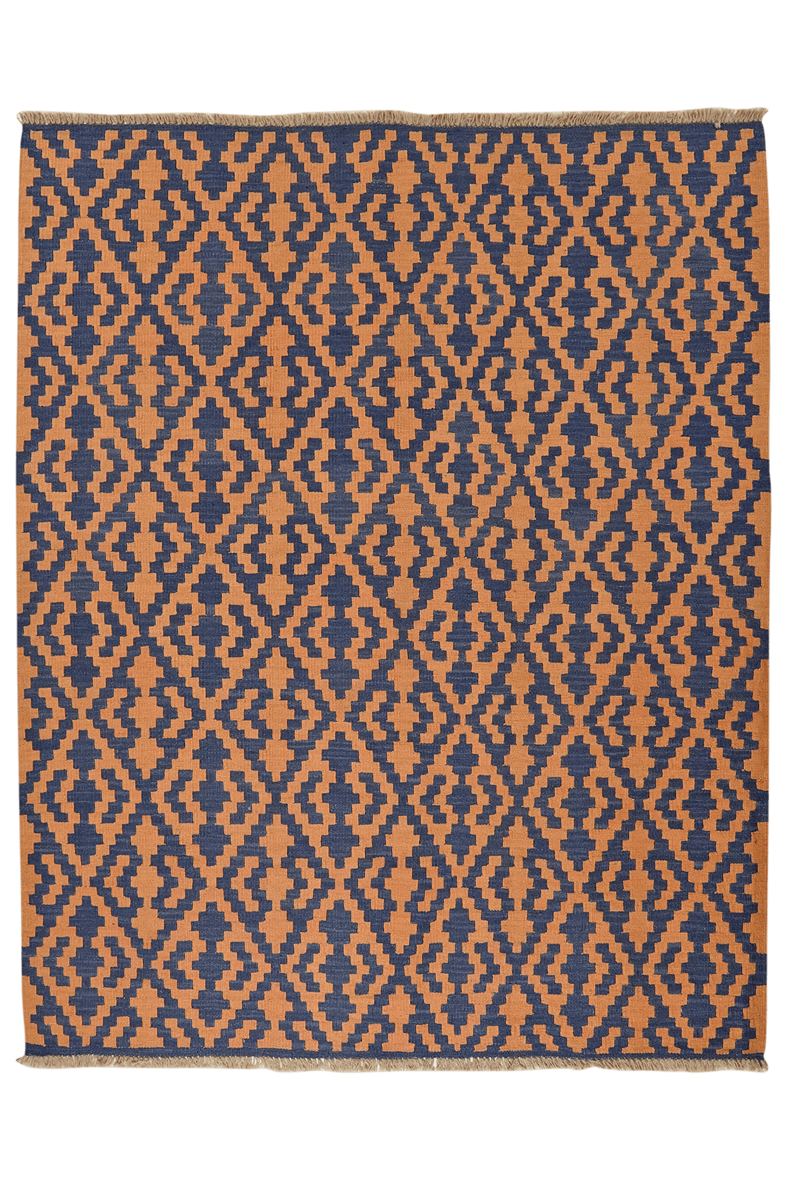 Kelim Gashgai — Handmade, 157x195 cm, Beige, 100% Virgin Wool | Main view