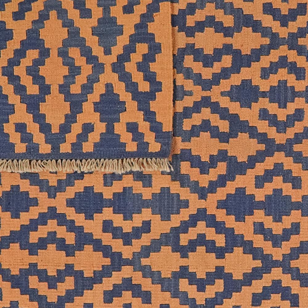 Kelim Gashgai — Handmade, 157x195 cm, Beige, 100% Virgin Wool | View 6