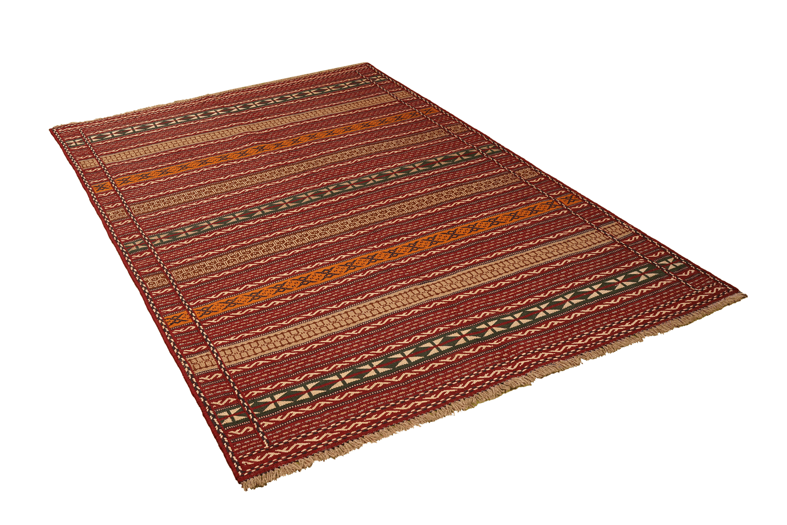 Kelim Kordi — Handmade, 147x203 cm, Violett, 100% Virgin Wool | View 4