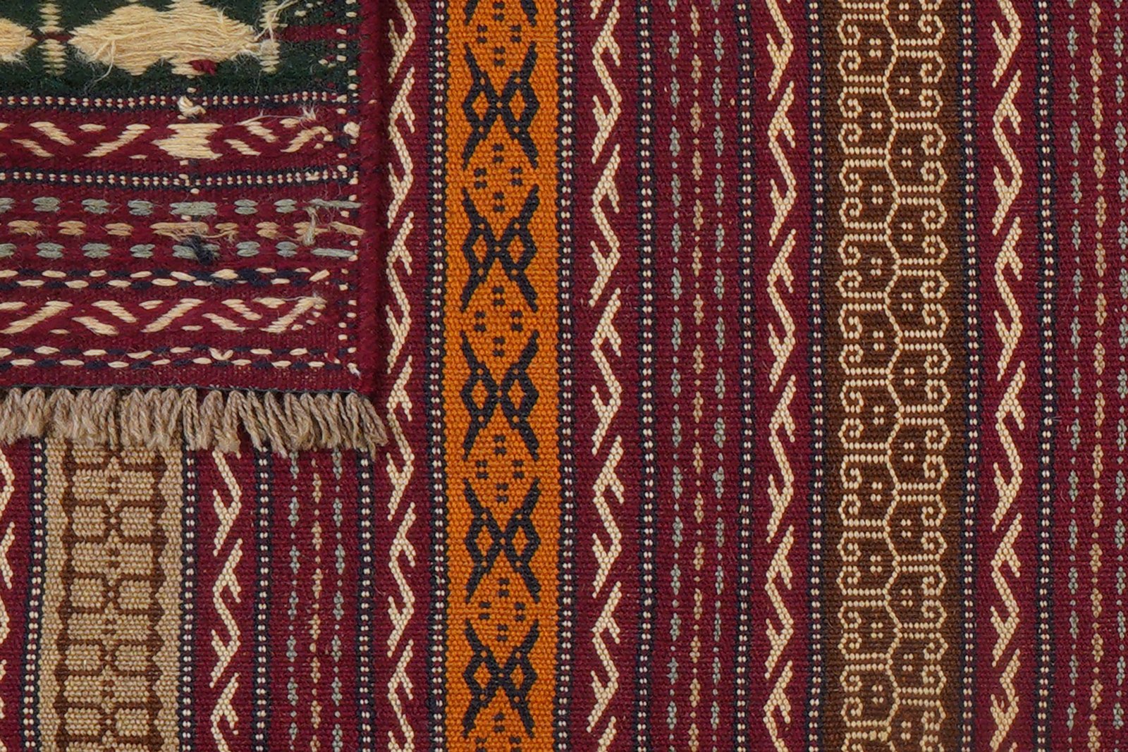 Kelim Kordi — Handmade, 147x203 cm, Violett, 100% Virgin Wool | View 7