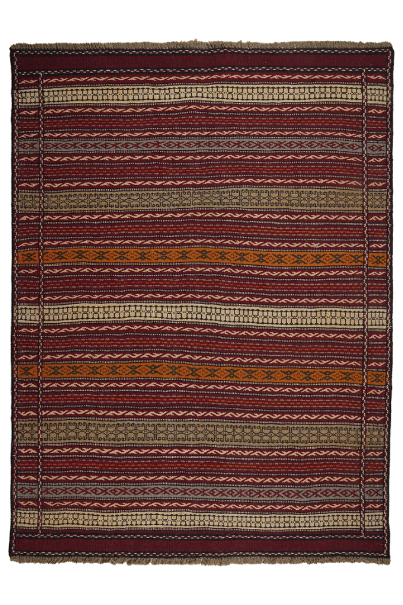 Kelim Kordi — Handmade, 147x199 cm, Multicolor, 100% Virgin Wool | Main view