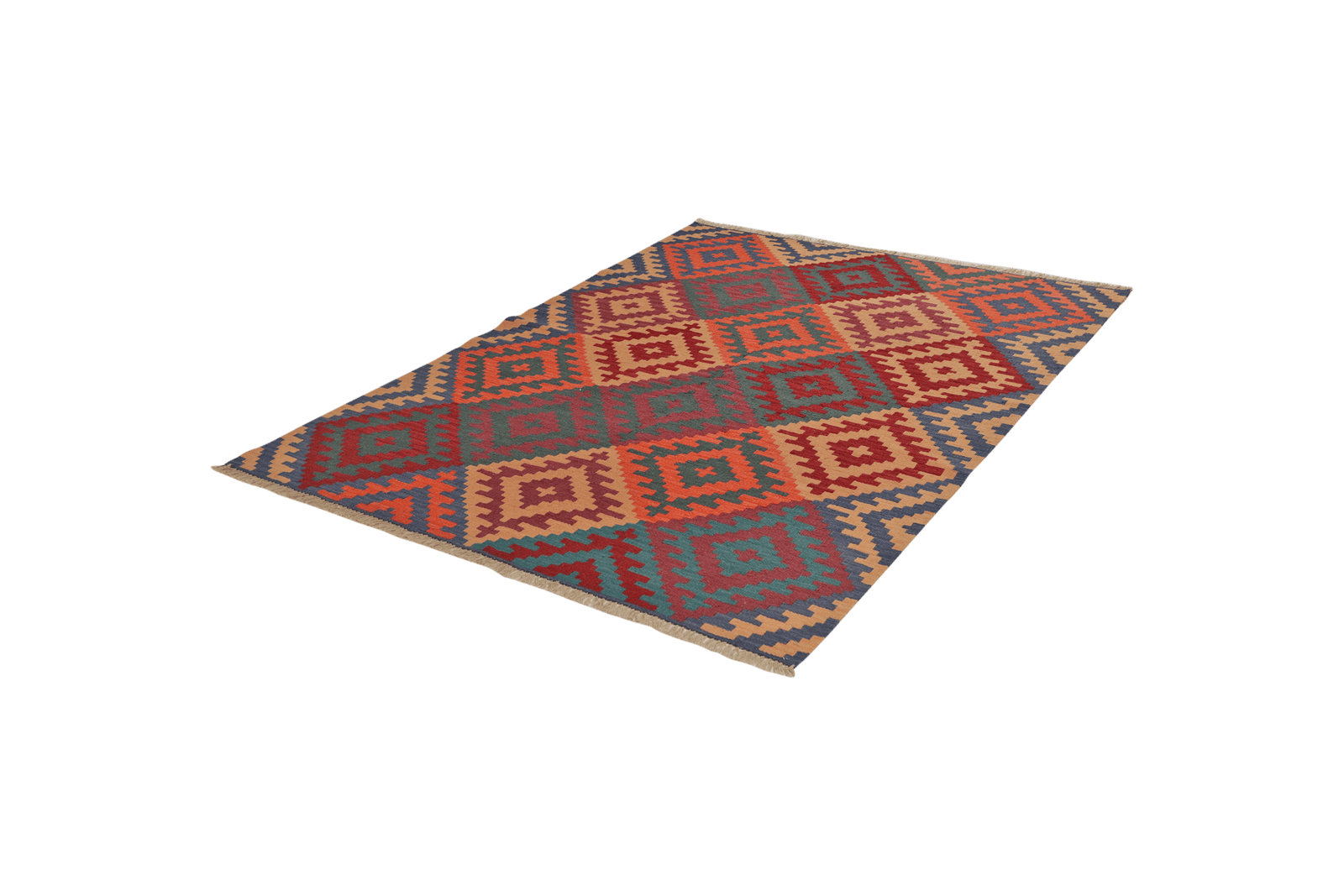Kelim Gashgai — Handmade, 152x197 cm, Multicolor, 100% Virgin Wool | View 5