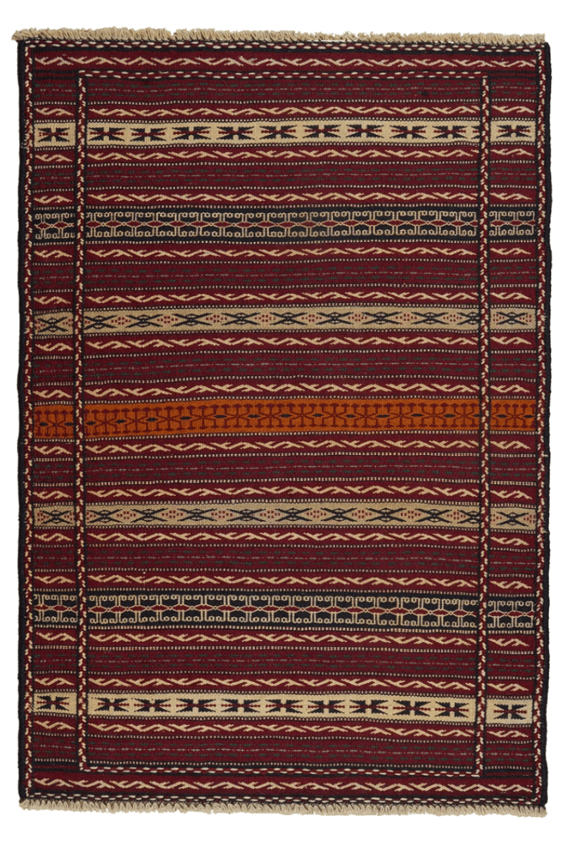 Kelim Kordi — Handmade, 103x149 cm, Multicolor, 100% Virgin Wool | Main view