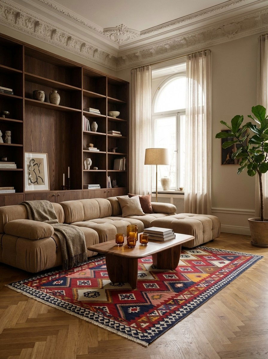 Kelim Gashgai Old — Handgefertigt, 246x159 cm, Bunt, 100% Virgin Wool | Back view