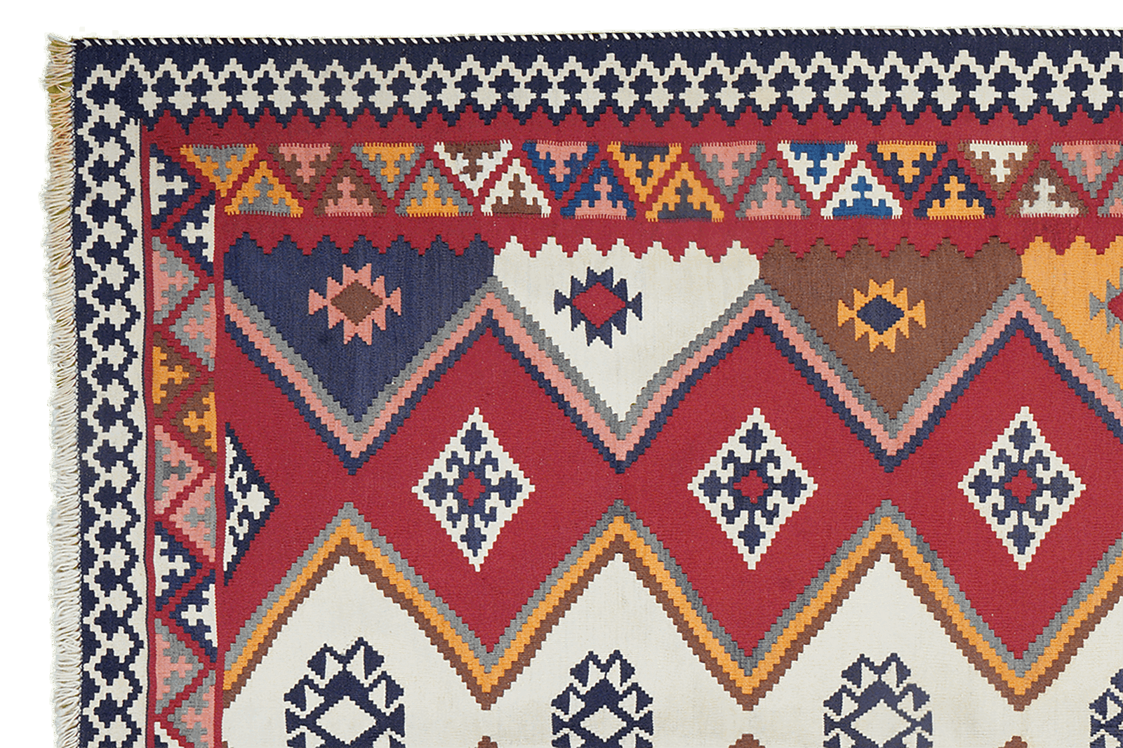 Kelim Gashgai Old — Handgefertigt, 246x159 cm, Bunt, 100% Virgin Wool | View 4