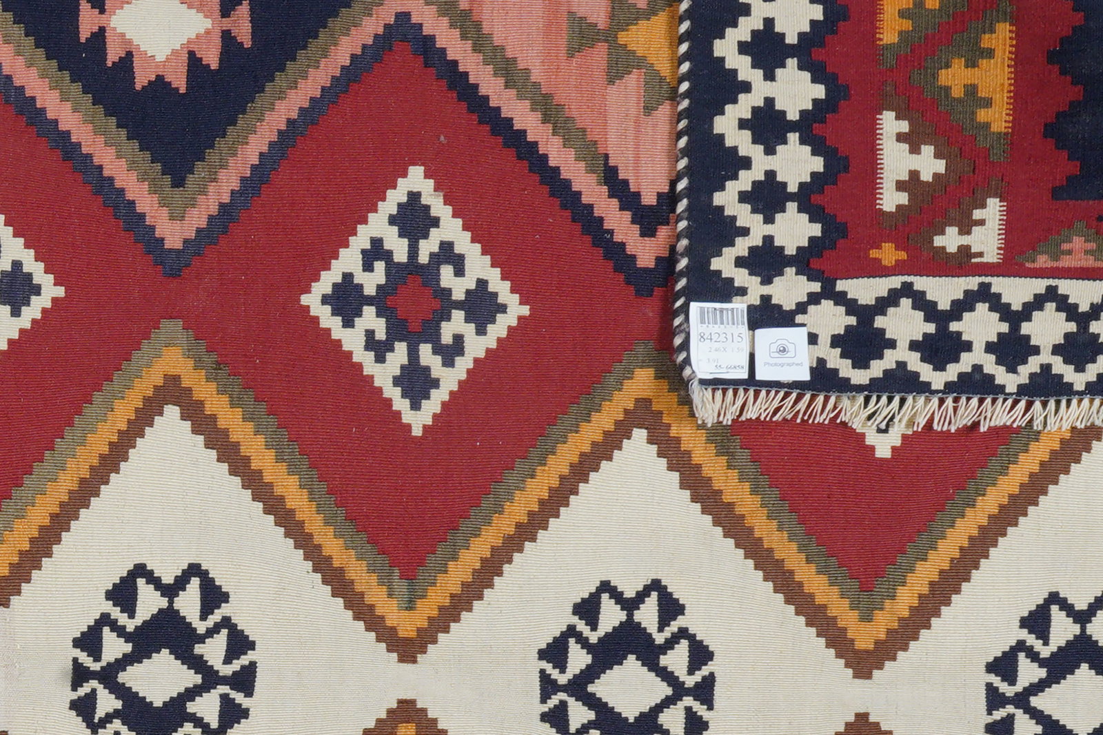 Kelim Gashgai Old — Handgefertigt, 246x159 cm, Bunt, 100% Virgin Wool | View 6