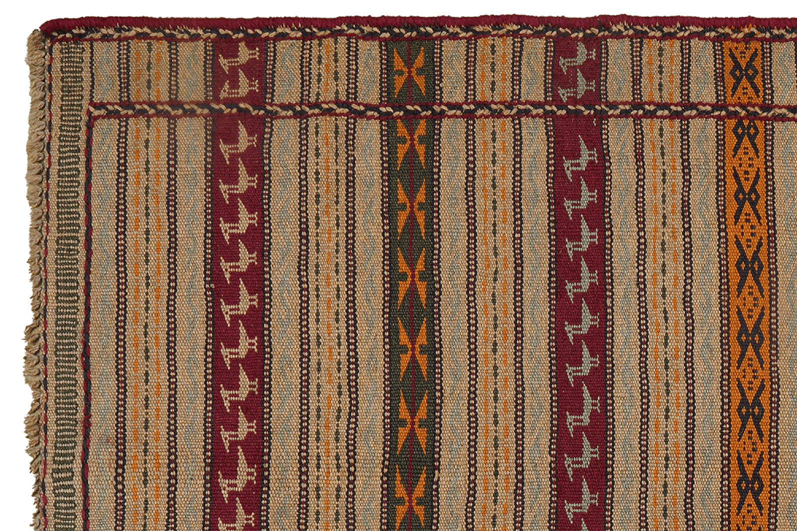 Kelim Kordi — Handmade, 97x150 cm, Beige, 100% Virgin Wool | View 3
