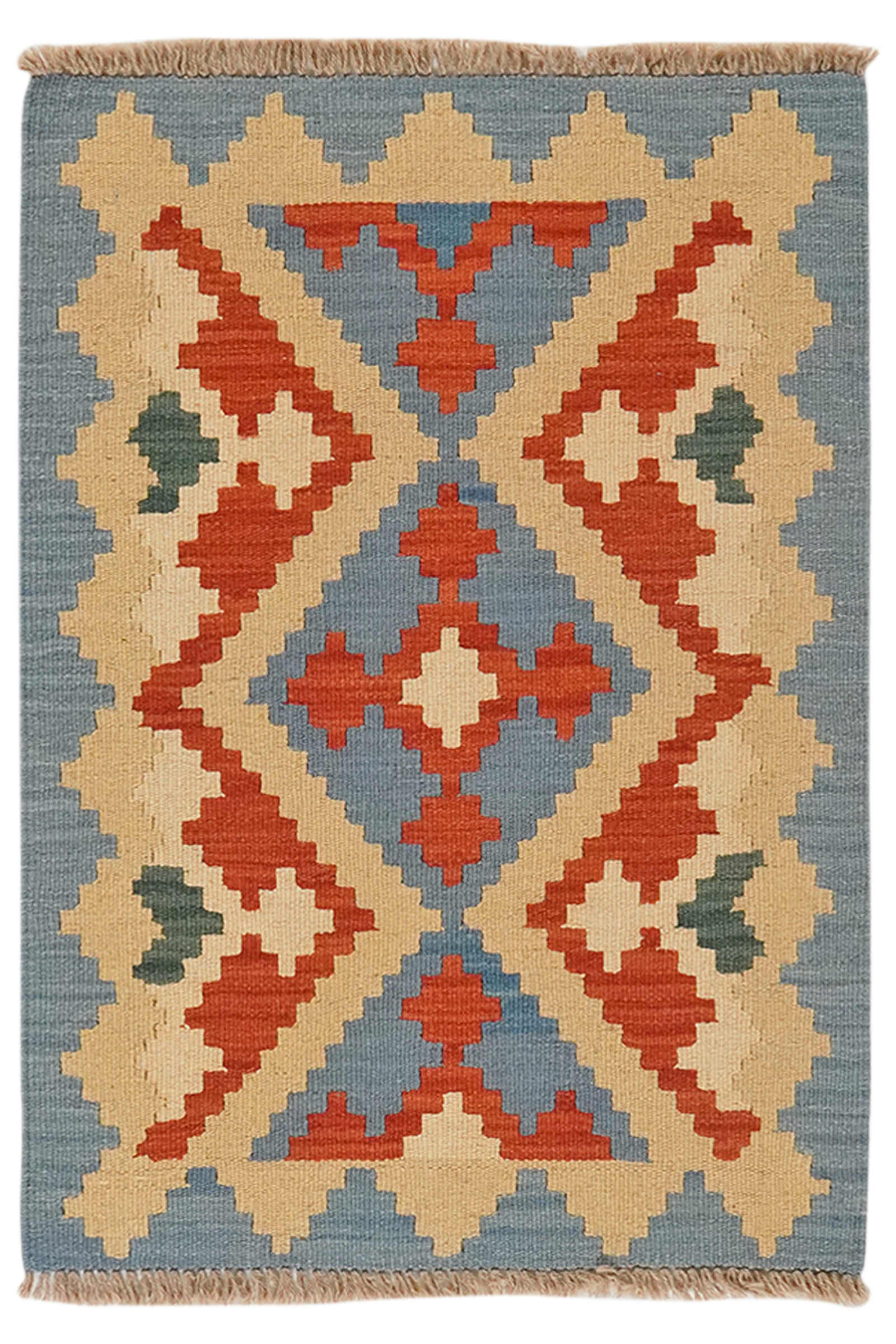 Kelim Gashgai — Handgefertigt, 92x66 cm, Durchgemustert, 100% Virgin Wool | Main view