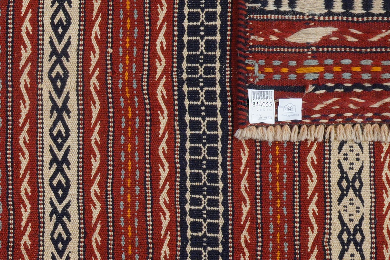 Kelim Kordi — Handmade, 169x244 cm, Beige, 100% Virgin Wool | View 5