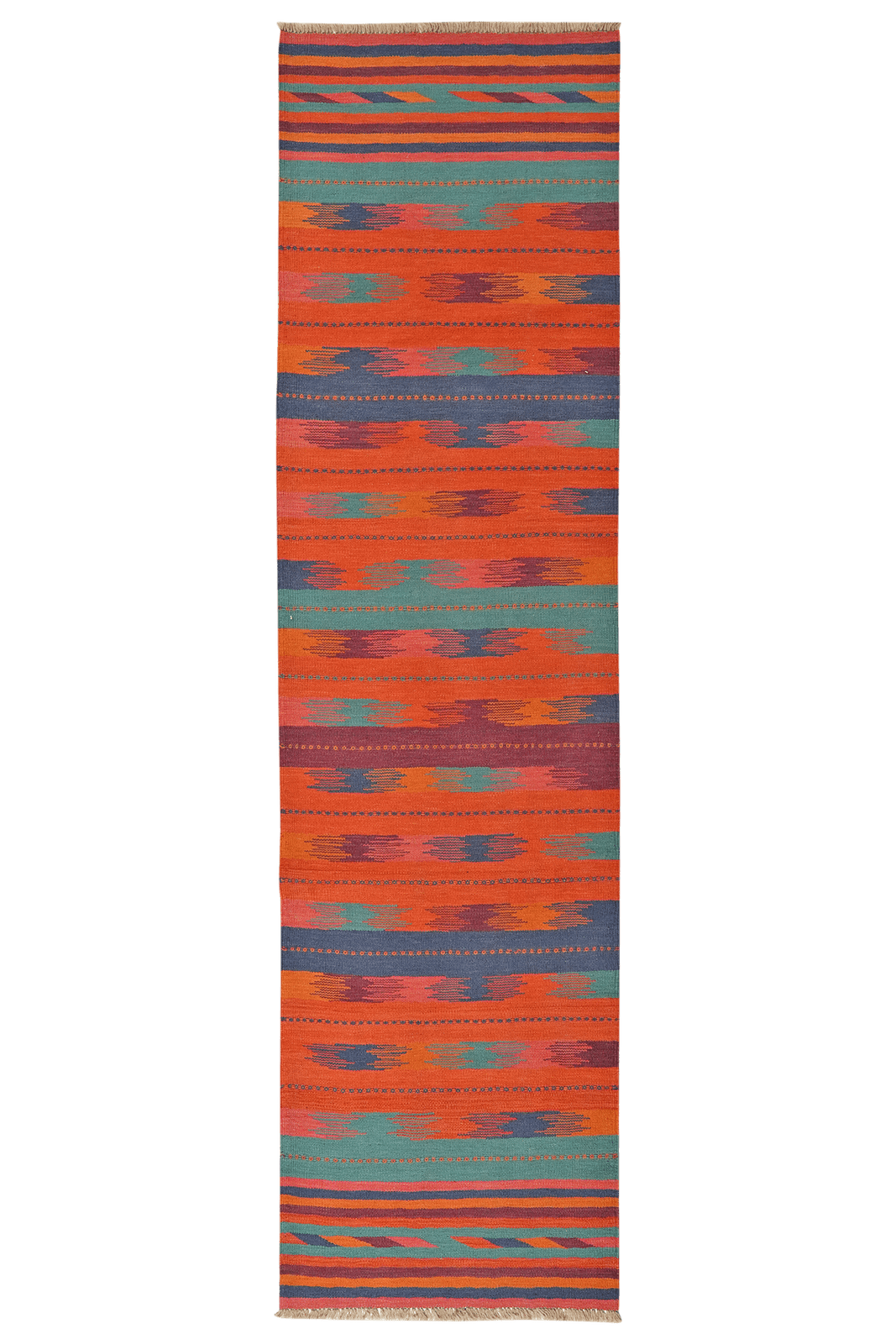 Kelim Gashgai — Handmade, 80x298 cm, Multicolor, 100% Virgin Wool | Main view