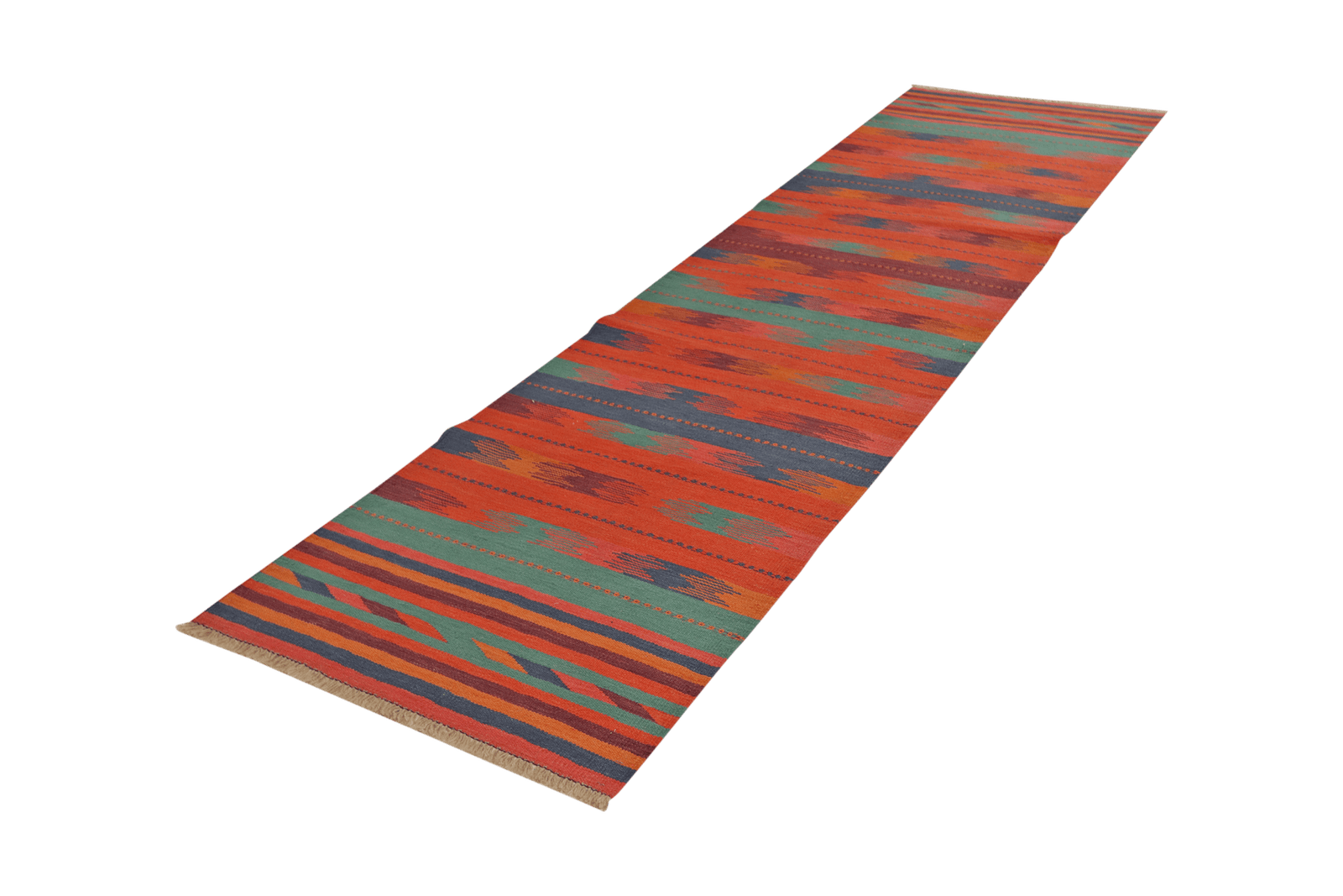 Kelim Gashgai — Handmade, 80x298 cm, Multicolor, 100% Virgin Wool | View 5