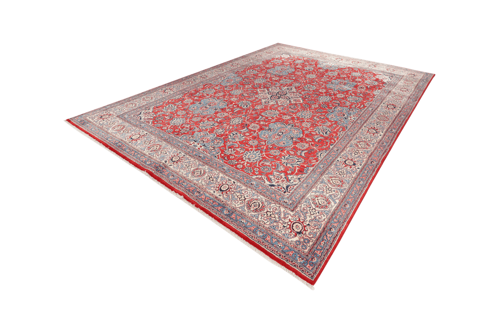 Sarough — Hand-knotted, 247x350 cm, Red, 100% Virgin Wool | View 5