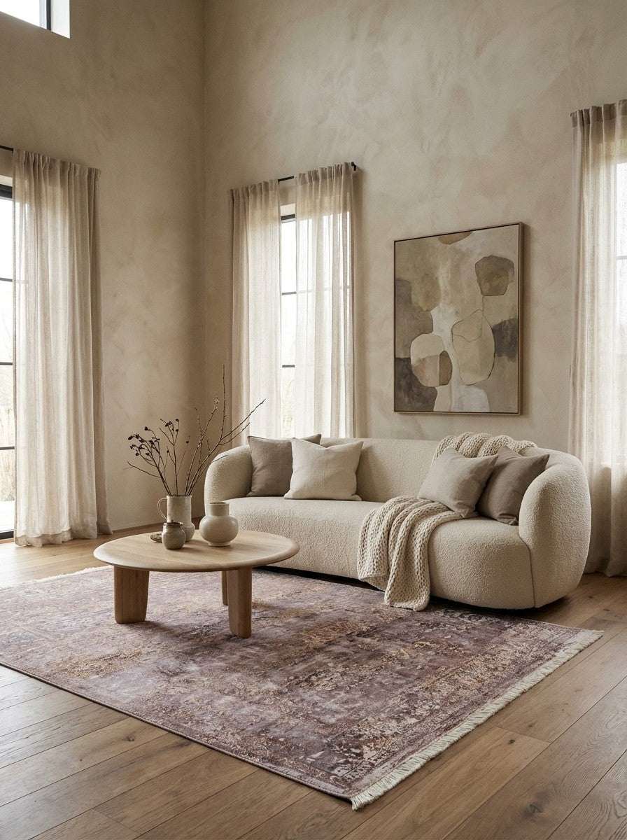 Paradayda — Hand-knotted, 174x240 cm, Beige, 80% Viskose, 20% Baumwolle | Detail view
