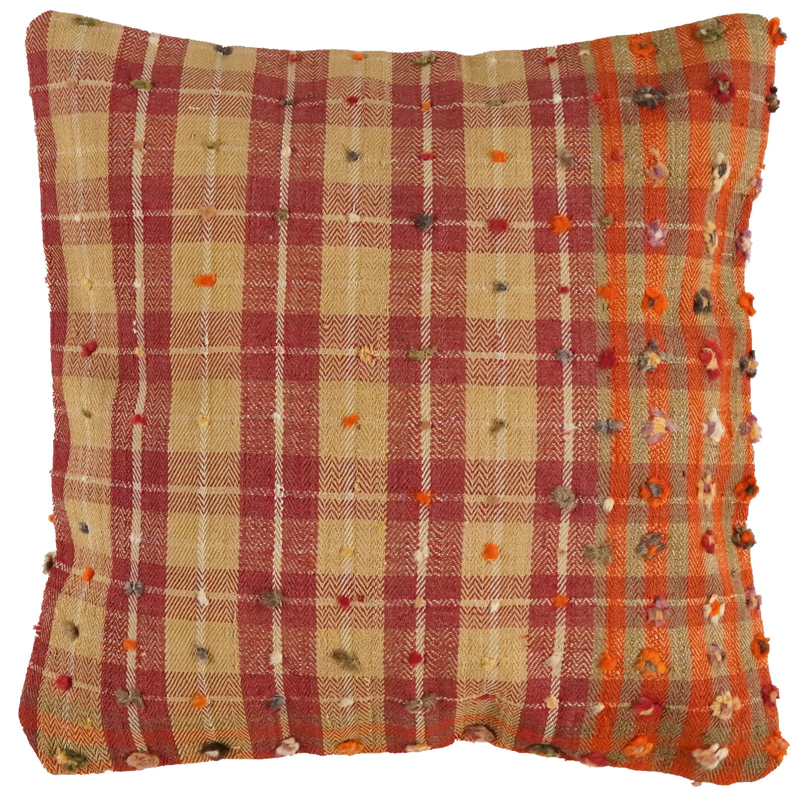 Kelim Kissen — Handgefertigt, 65x65 cm, Bunt, 100% Virgin Wool | Main view