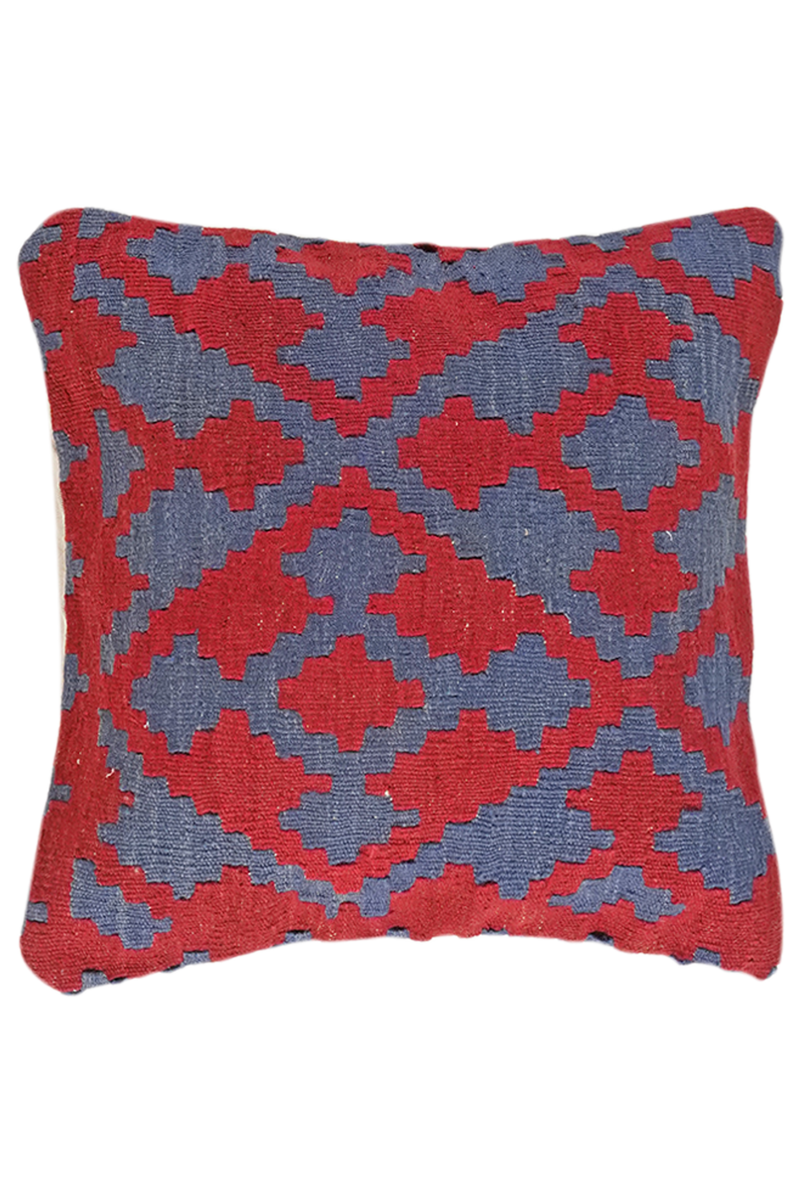 Kelim Kissen — Handgefertigt, 65x65 cm, Bunt, 100% Virgin Wool | Main view