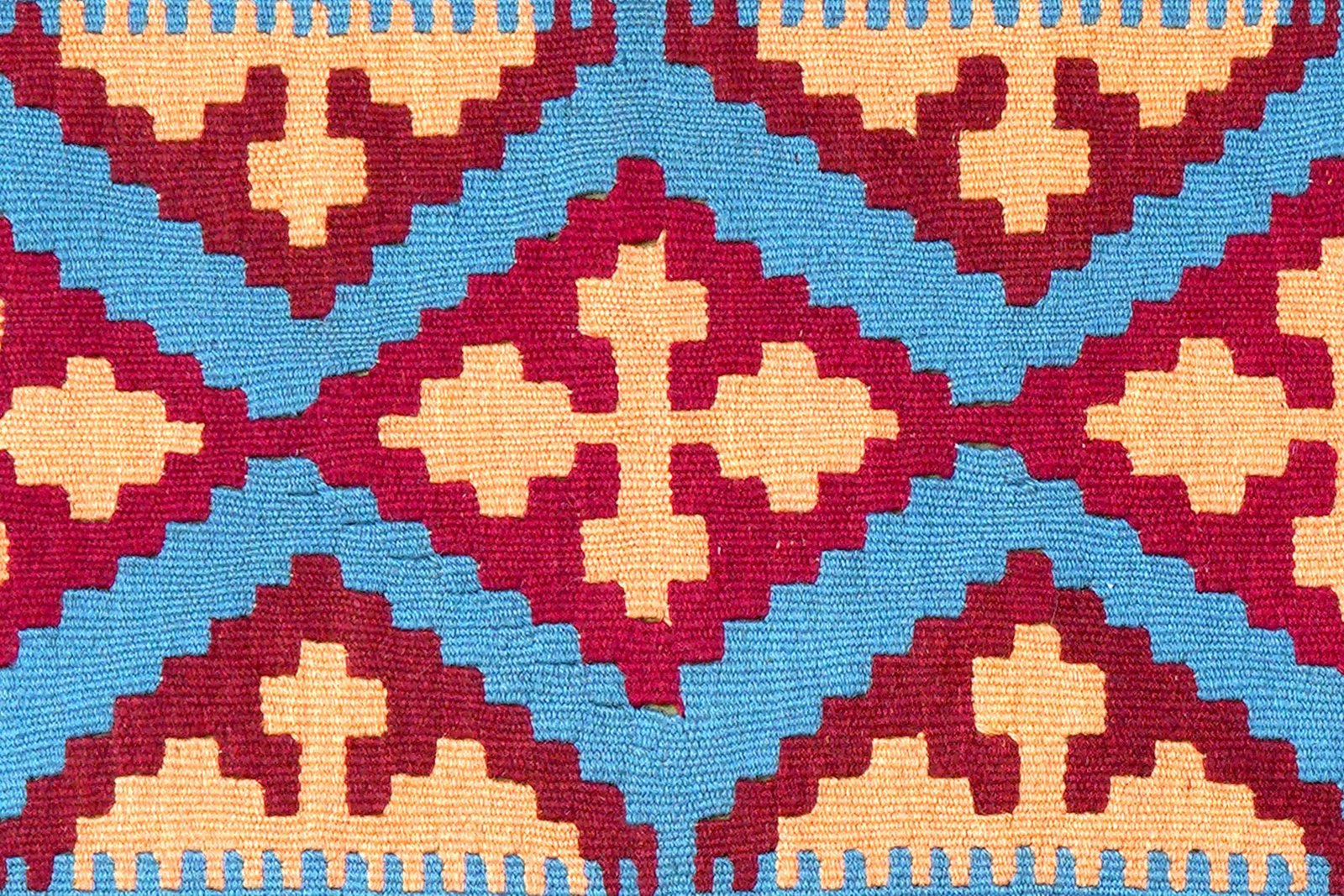Kelim Gashgai — Handmade, 119x178 cm, Blue, 100% Virgin Wool | View 5
