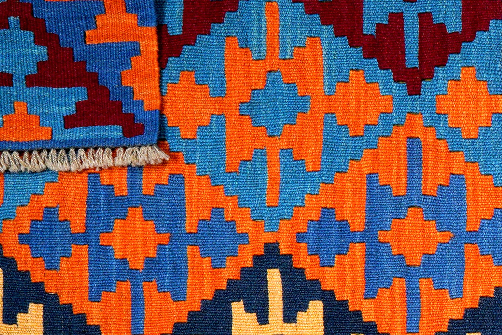 Kelim Gashgai — Handgefertigt, 185x124 cm, Bunt, 100% Virgin Wool | View 7