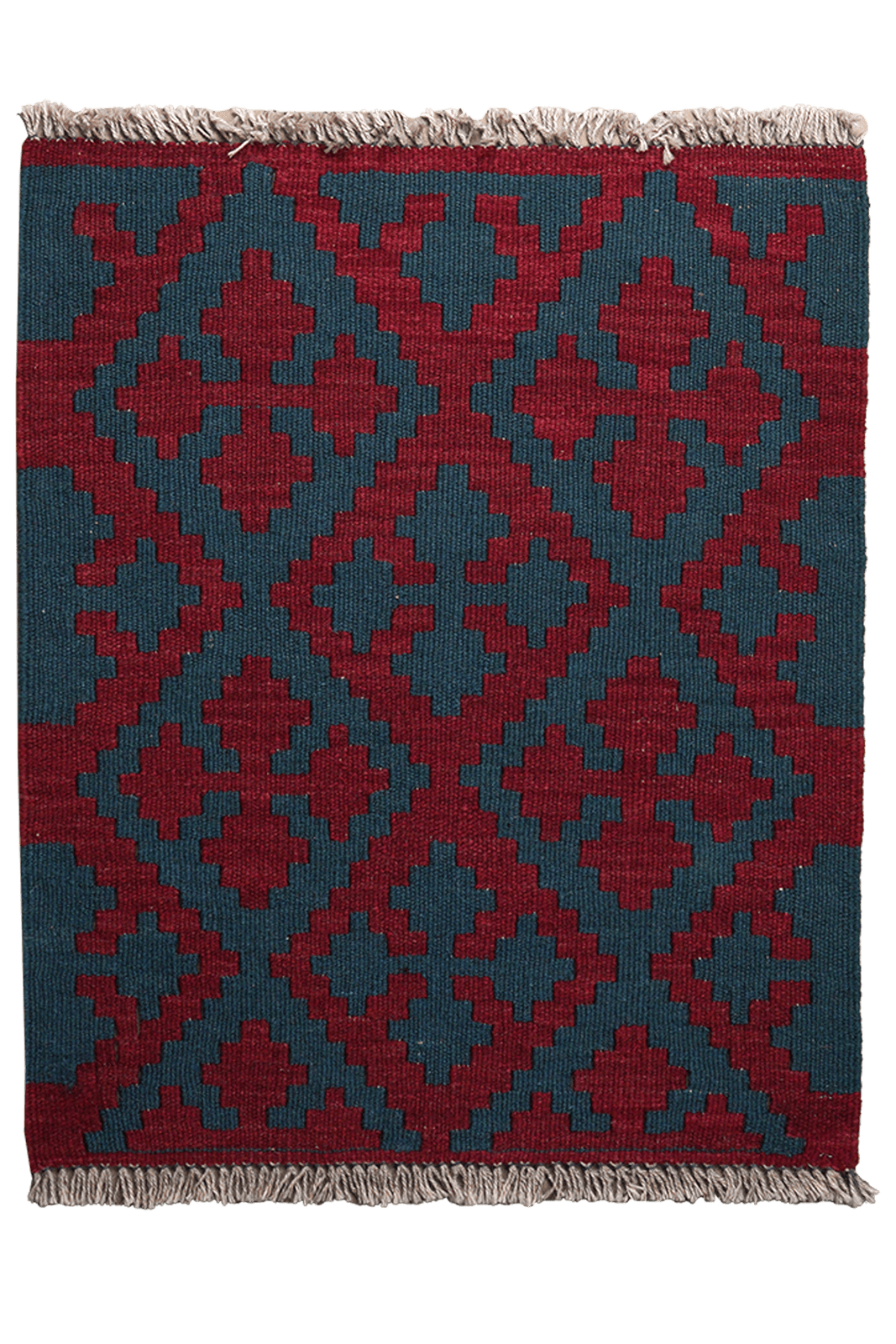 Kelim Gashgai — Handmade, 67x81 cm, Red, 100% Virgin Wool | Main view