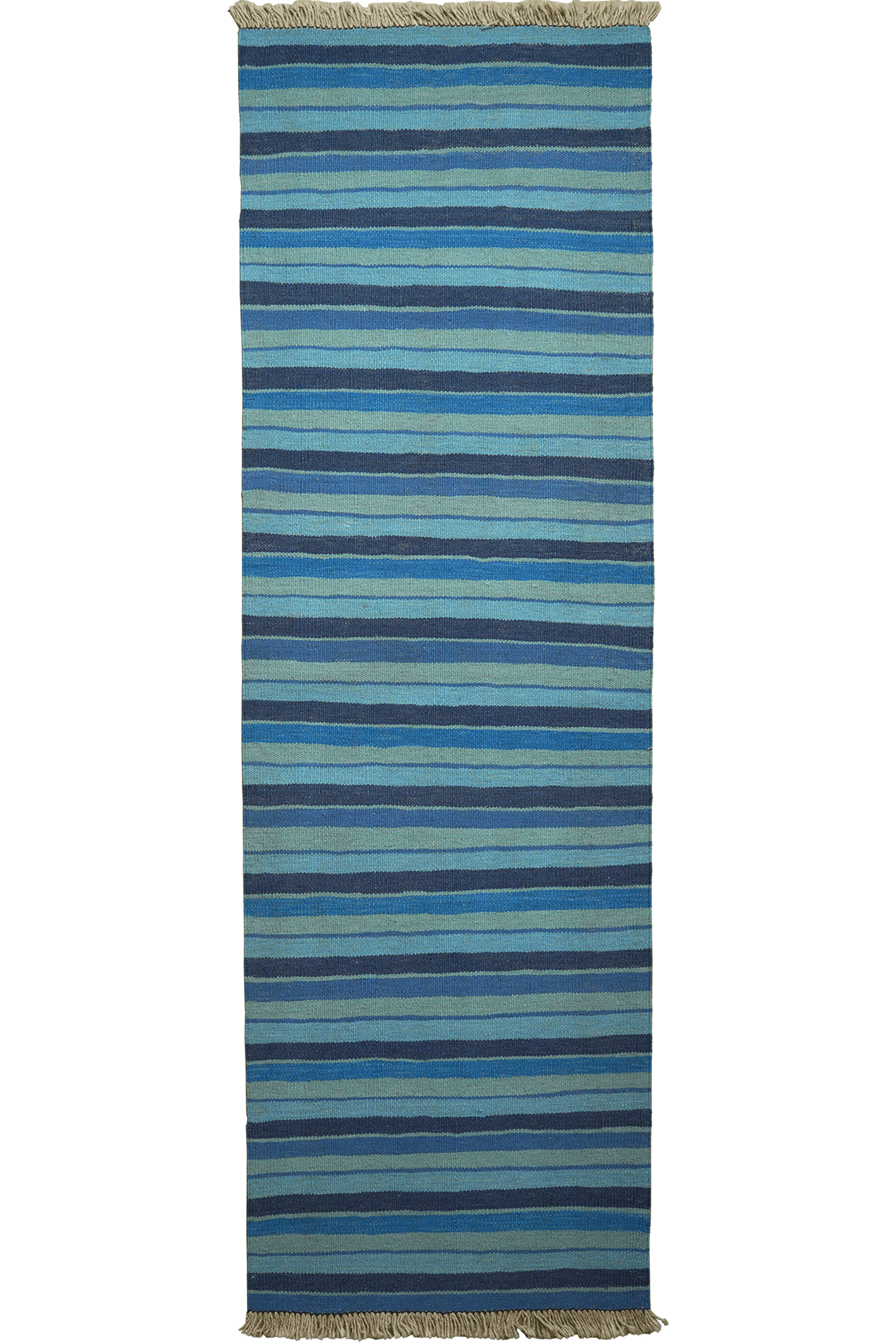 Kelim Gashgai — Handmade, 62x194 cm, Blue, 100% Virgin Wool | Main view