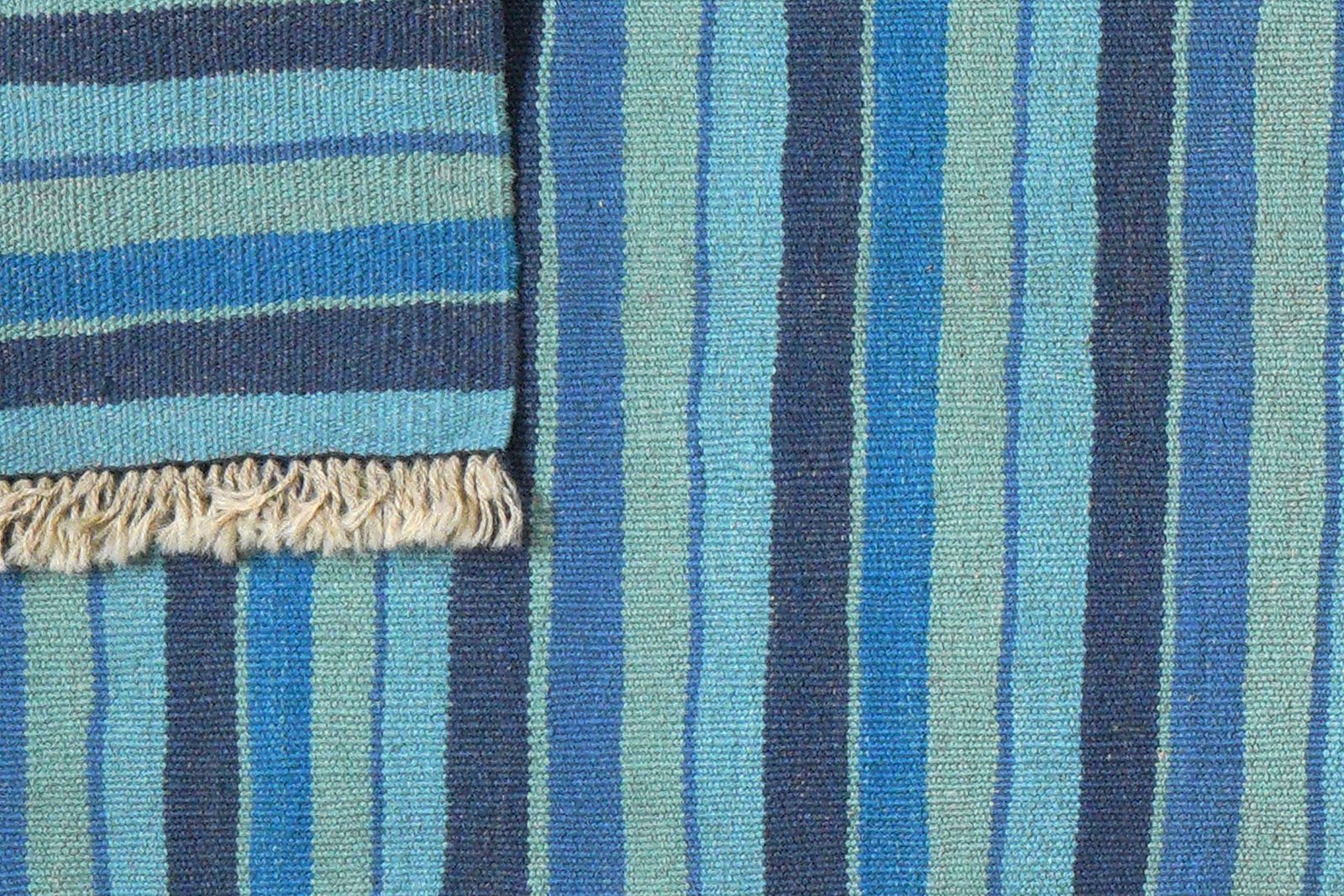 Kelim Gashgai — Handmade, 62x194 cm, Blue, 100% Virgin Wool | View 6
