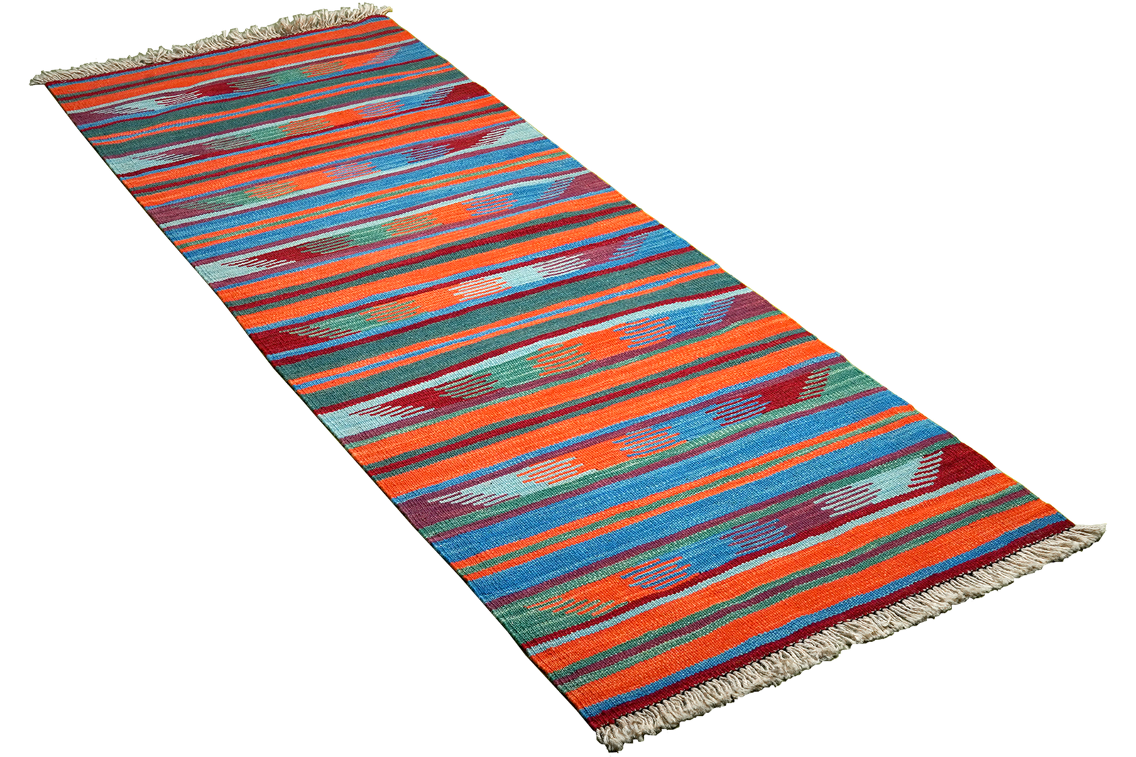 Kelim Gashgai — Handmade, 64x190 cm, Multicolor, 100% Virgin Wool | View 4