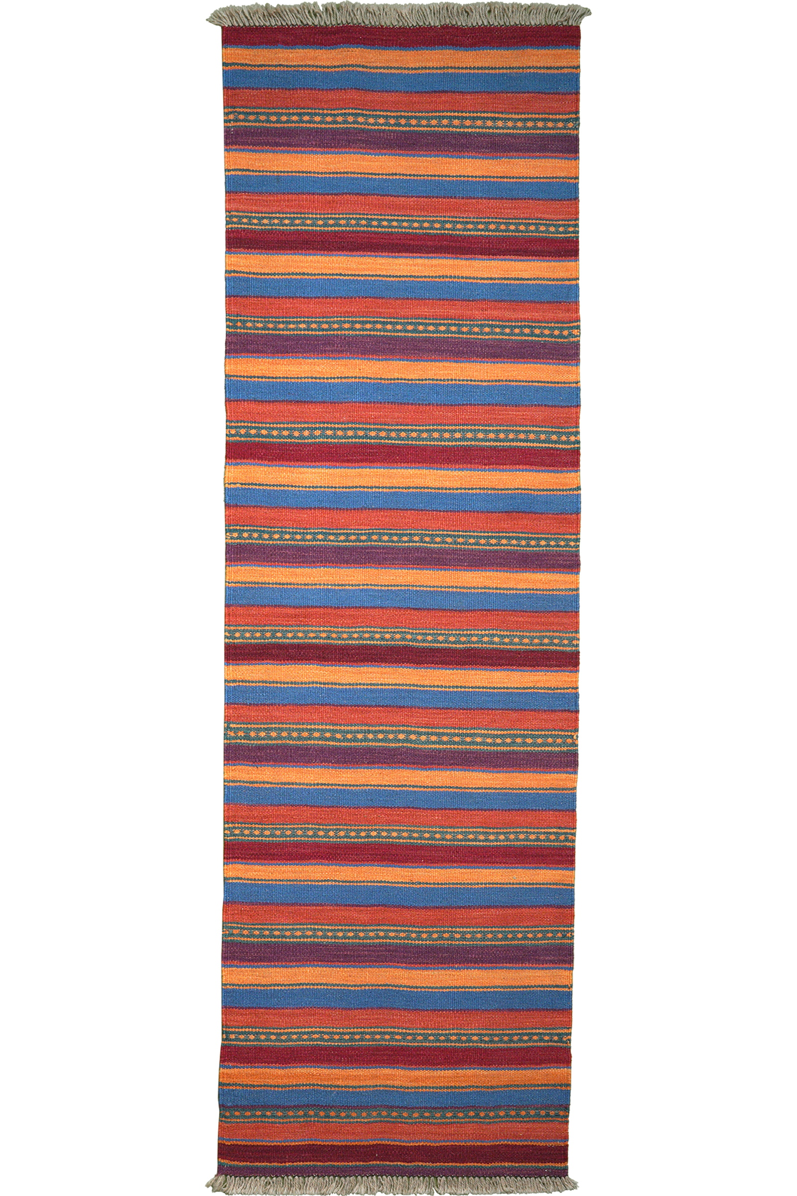 Kelim Gashgai — Handgefertigt, 198x60 cm, Bunt, 100% Virgin Wool | Main view