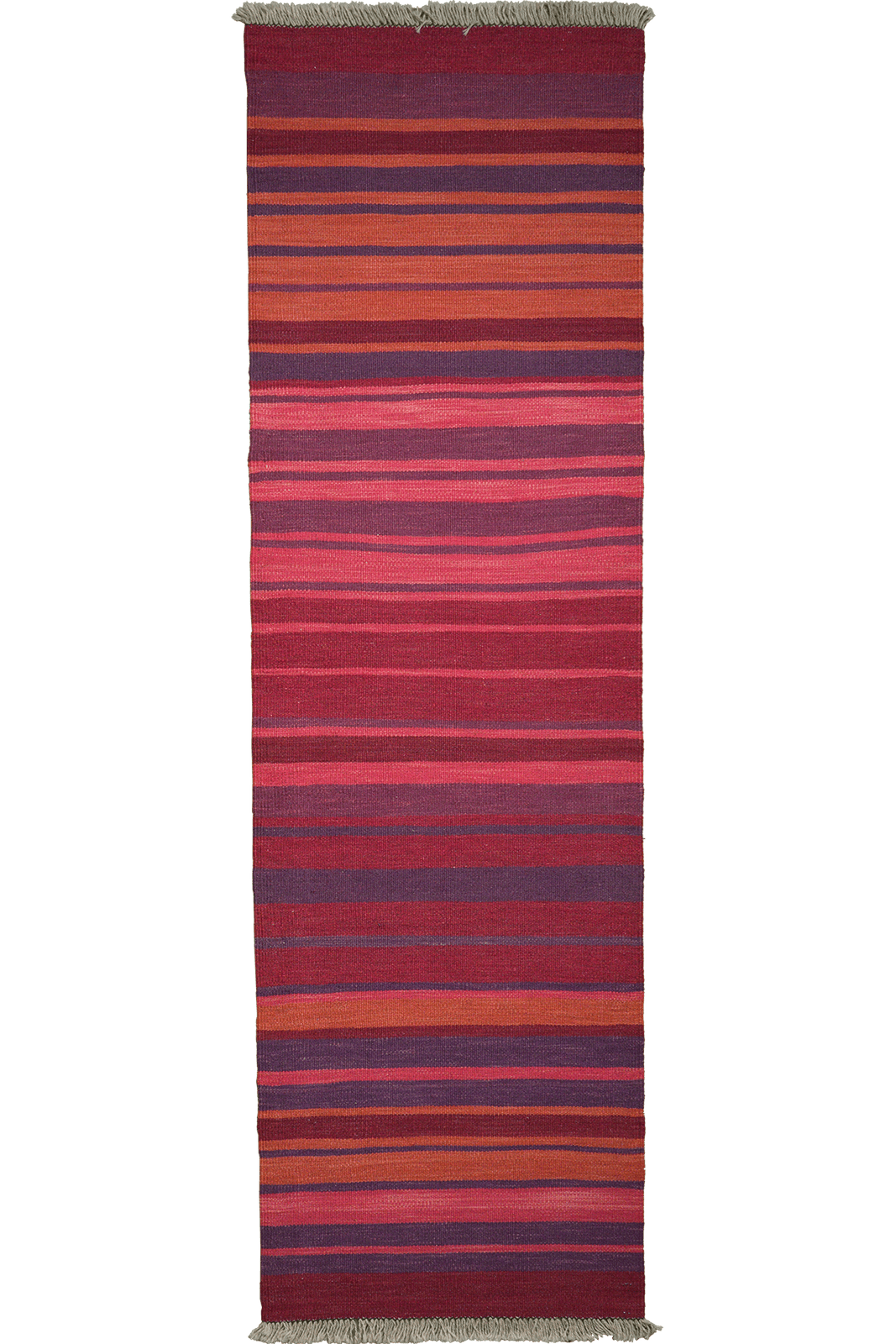 Kelim Gashgai — Handmade, 61x202 cm, Red, 100% Virgin Wool | Main view