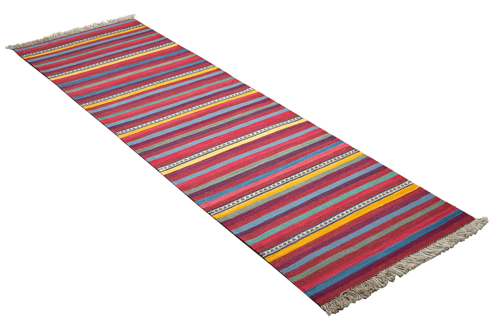 Kelim Gashgai — Handmade, 61x202 cm, Multicolor, 100% Virgin Wool | View 4