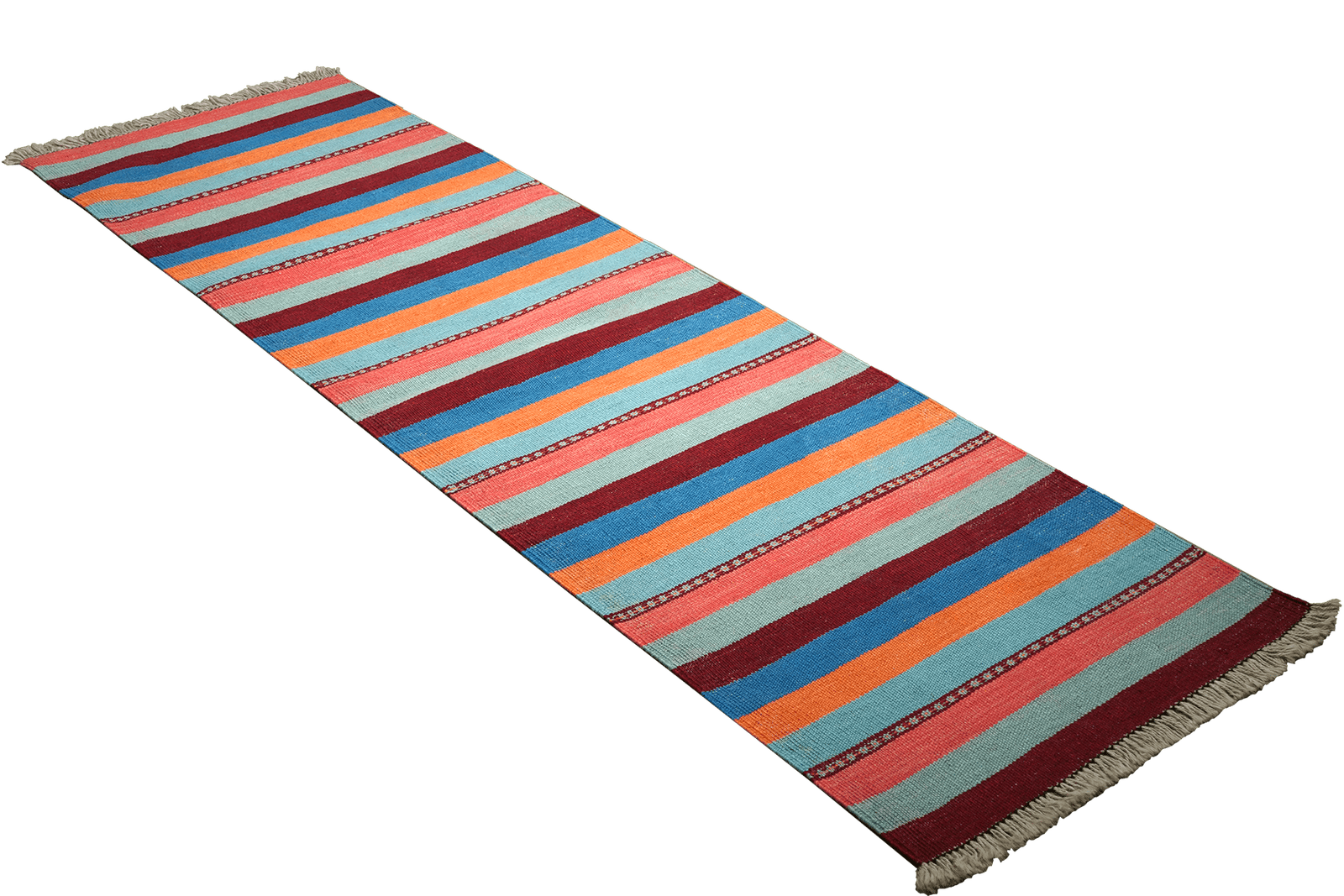 Kelim Gashgai — Handmade, 61x202 cm, Multicolor, 100% Virgin Wool | View 4