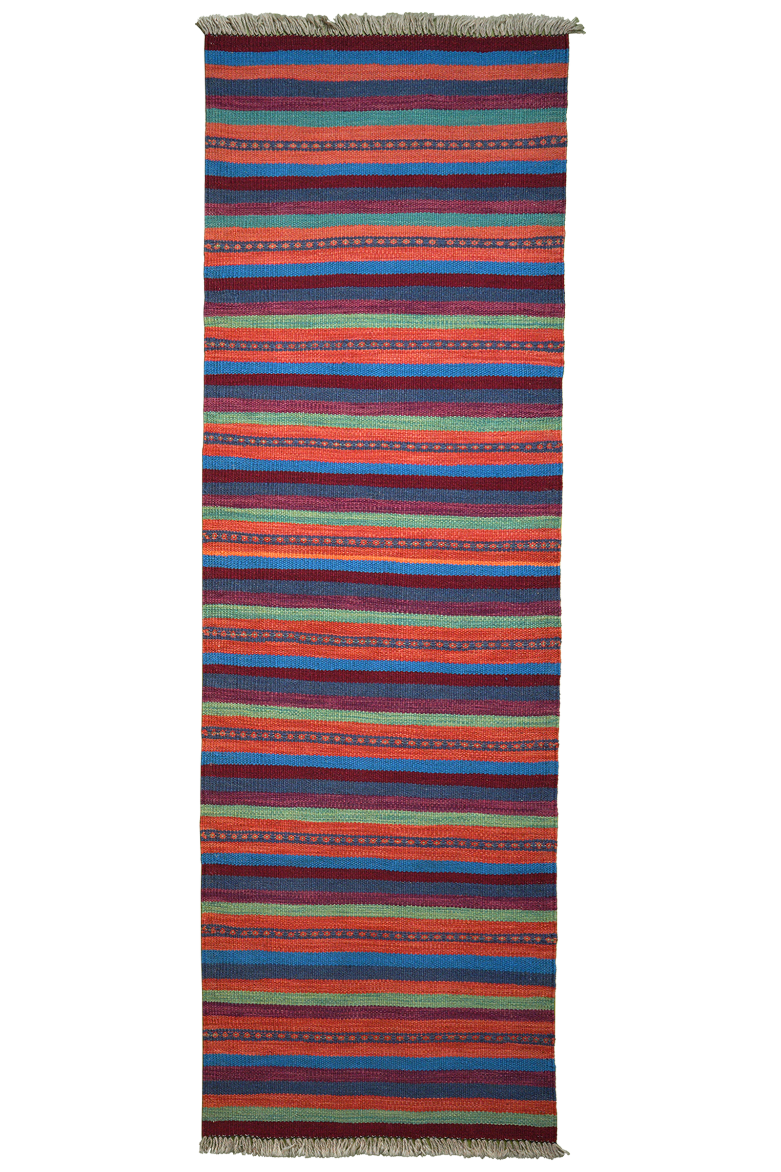 Kelim Gashgai — Handgefertigt, 191x62 cm, Bunt, 100% Virgin Wool | Main view