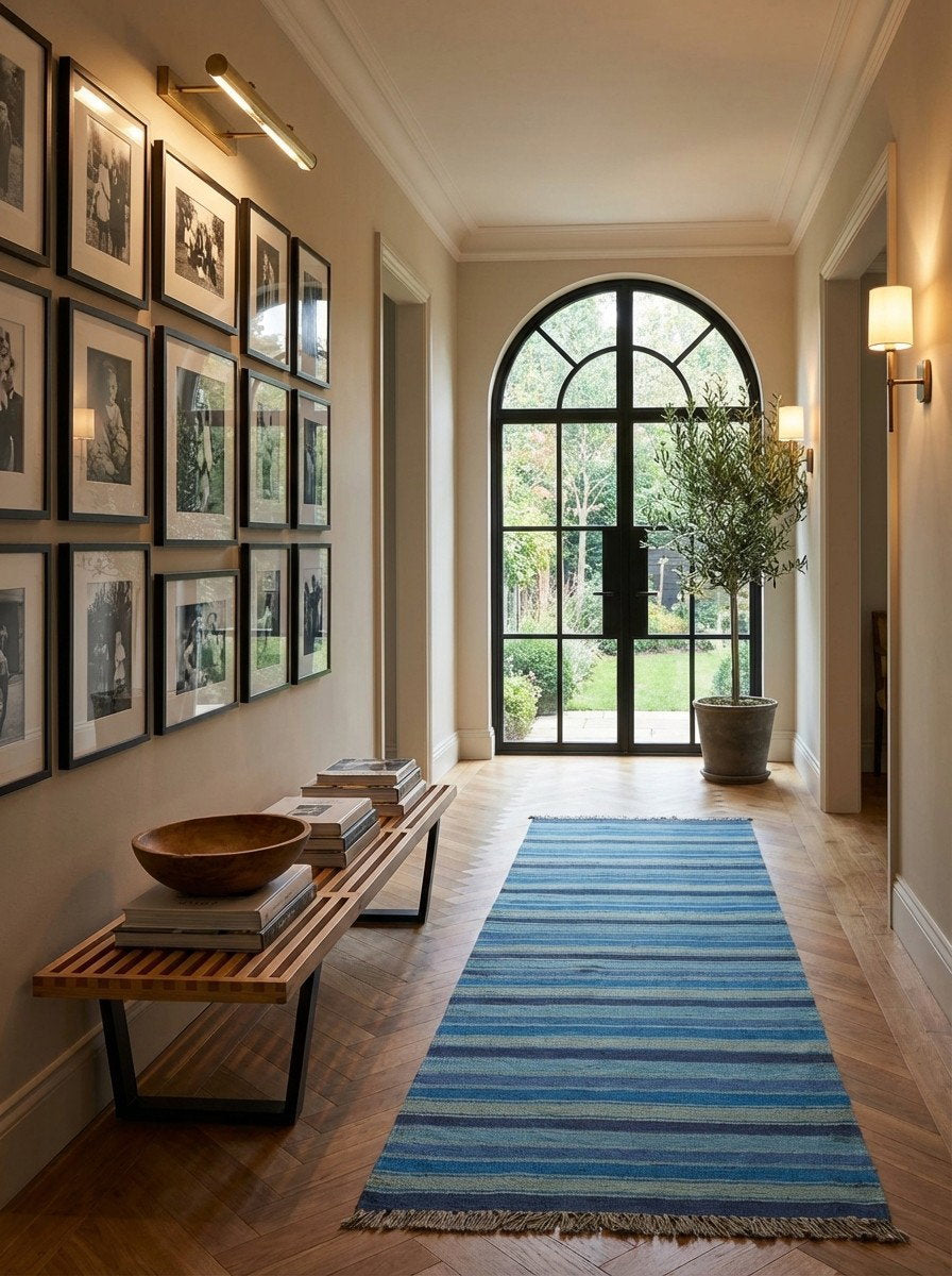 Kelim Gashgai — Handgefertigt, 199x66 cm, Bunt, 100% Virgin Wool | Detail view