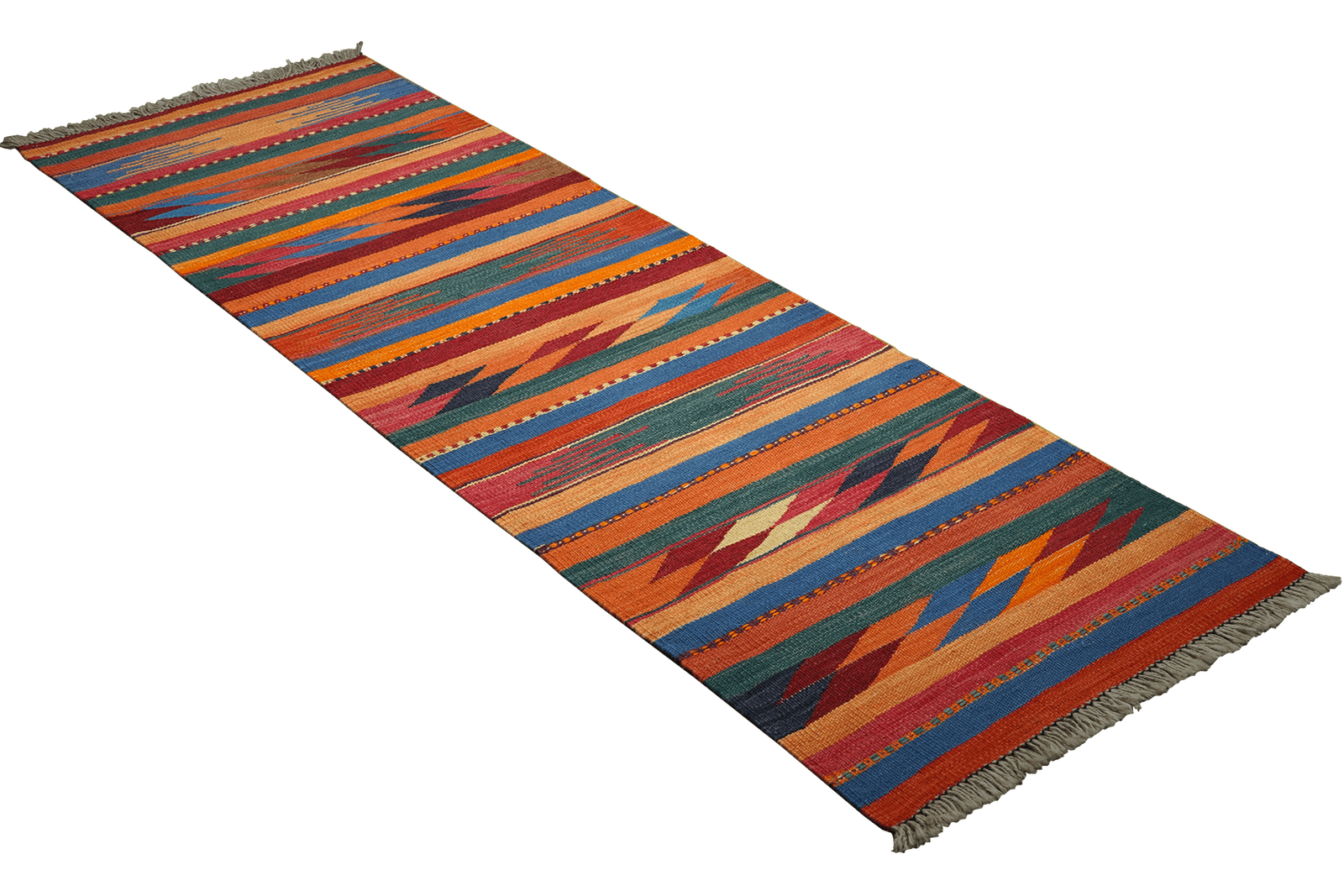 Kelim Gashgai — Handmade, 61x191 cm, Multicolor, 100% Virgin Wool | View 4