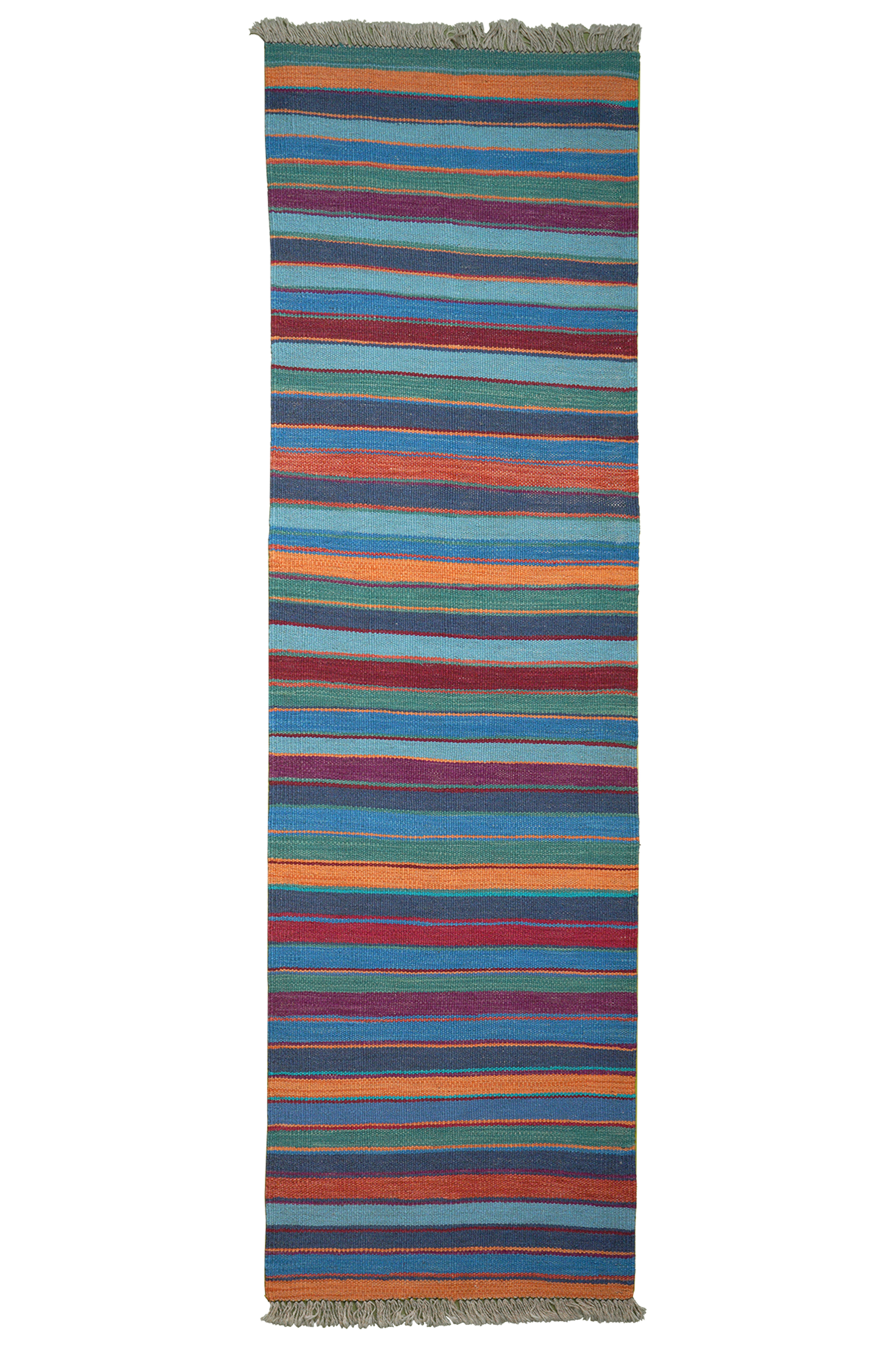 Kelim Gashgai — Handgefertigt, 194x57 cm, Bunt, 100% Virgin Wool | Main view
