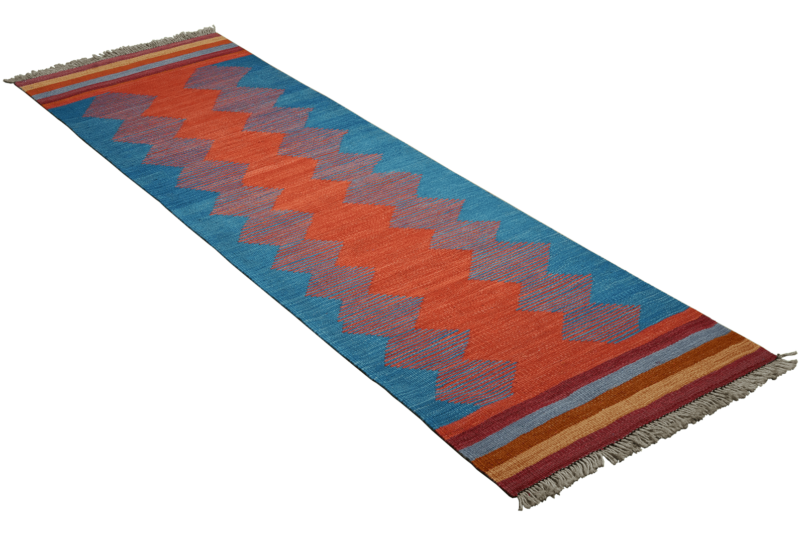 Kelim Gashgai — Handmade, 60x198 cm, Multicolor, 100% Virgin Wool | View 4