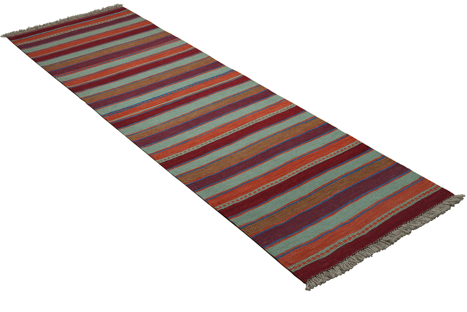Kelim Gashgai — Handmade, 64x203 cm, Multicolor, 100% Virgin Wool | View 4