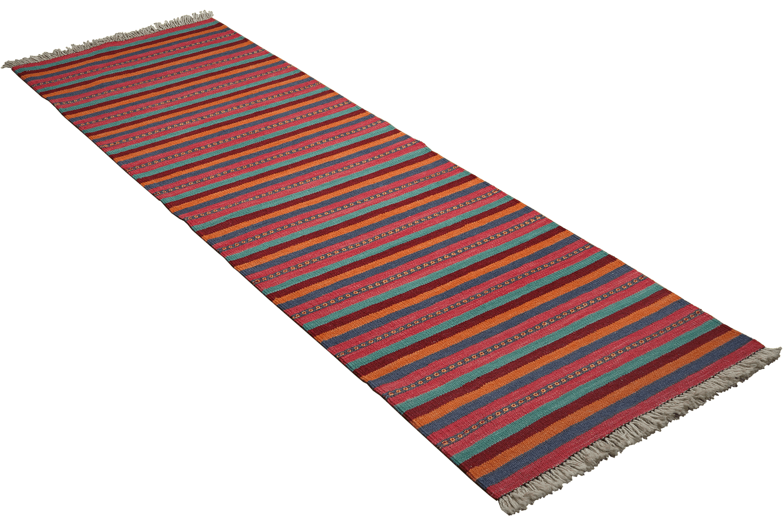 Kelim Gashgai — Handmade, 64x202 cm, Multicolor, 100% Virgin Wool | View 4