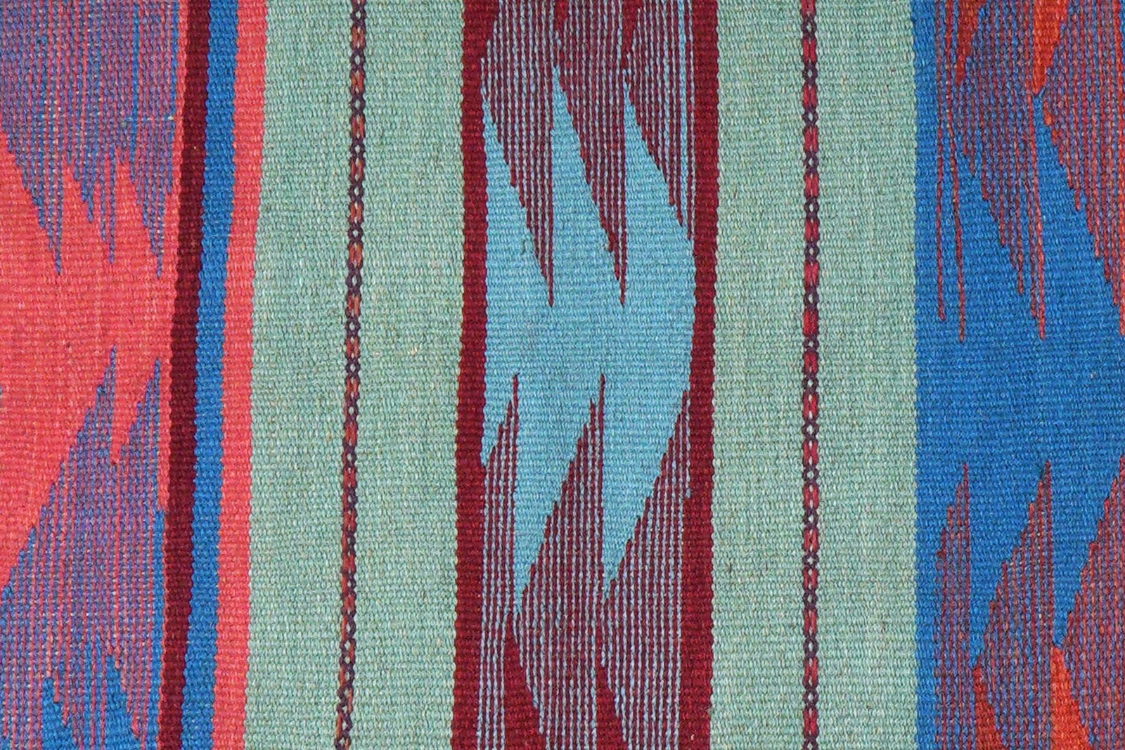 Kelim Gashgai — Handmade, 64x203 cm, Blue, 100% Virgin Wool | View 5
