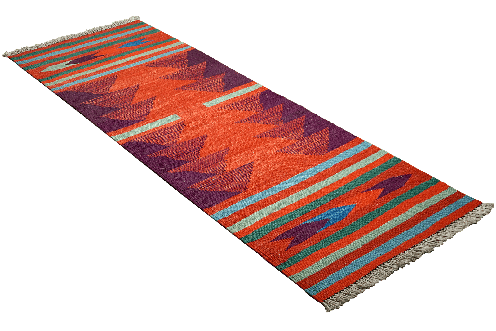 Kelim Gashgai — Handmade, 66x190 cm, Multicolor, 100% Virgin Wool | View 4