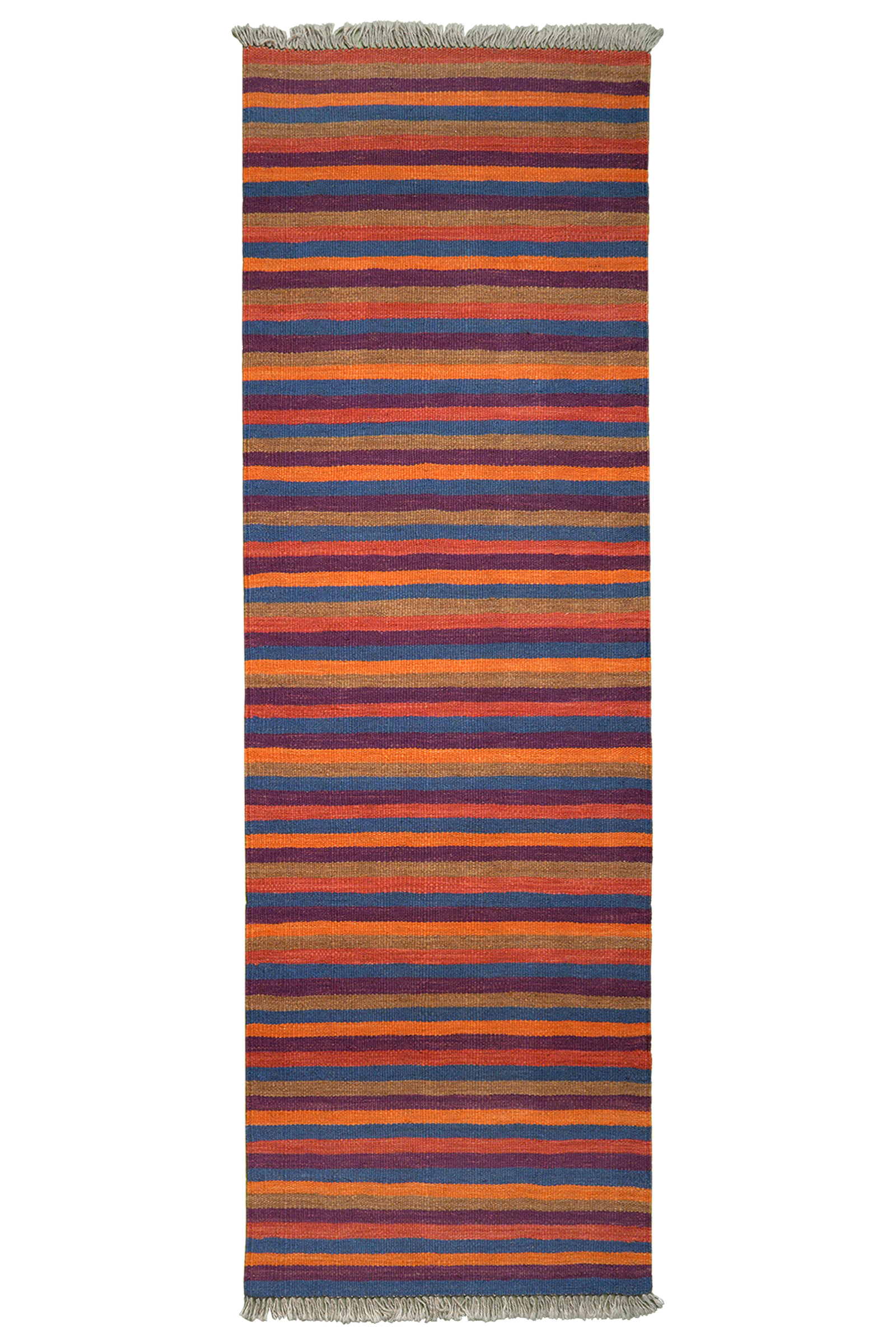 Kelim Gashgai — Handgefertigt, 196x64 cm, Bunt, 100% Virgin Wool | Main view