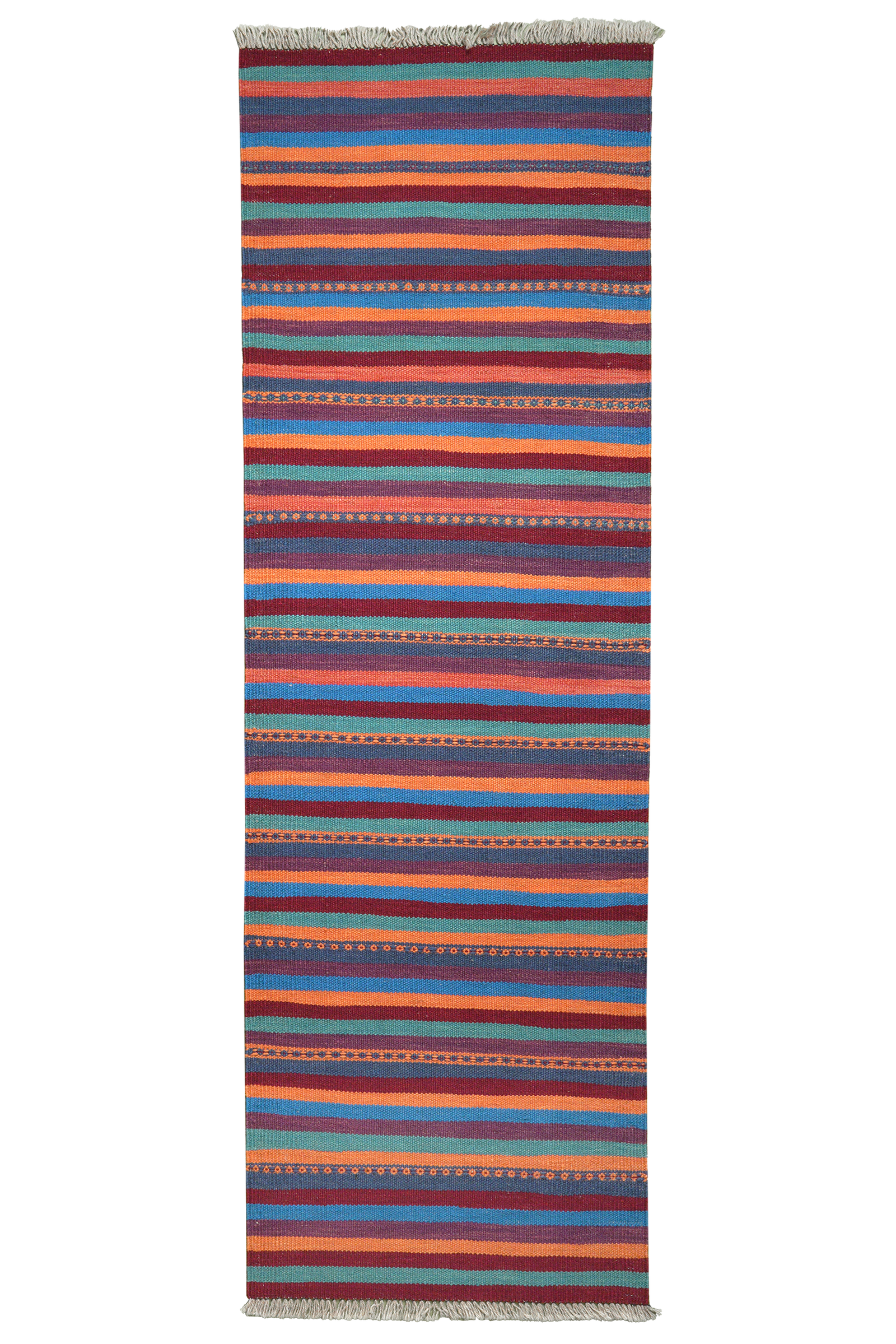 Kelim Gashgai — Handgefertigt, 190x60 cm, Bunt, 100% Virgin Wool | Main view